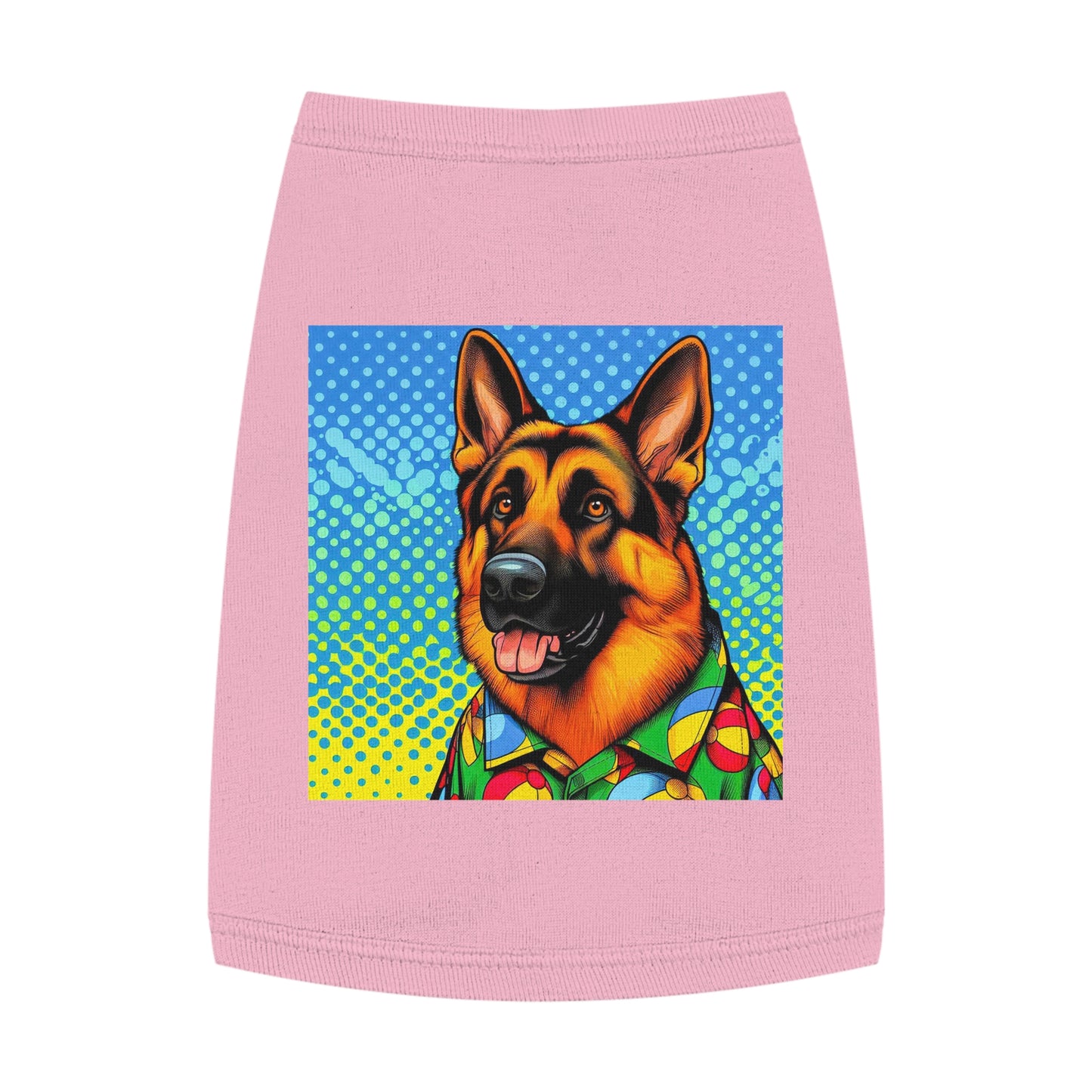 Pet Tank Top Gorman Shepherd fun shirt Pets Printify M Pink