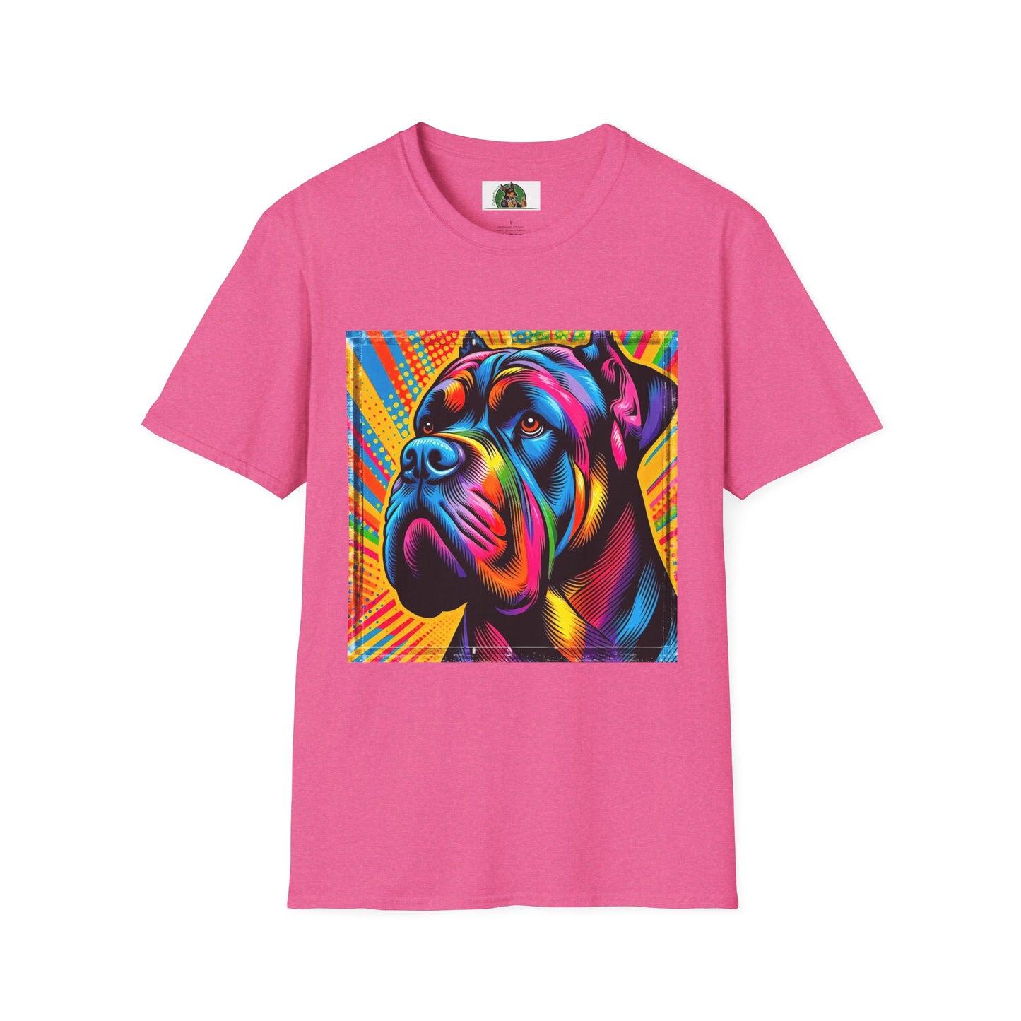 Cane Corso Colorful Pop Art TShirt T-Shirt Printify S Heather Heliconia