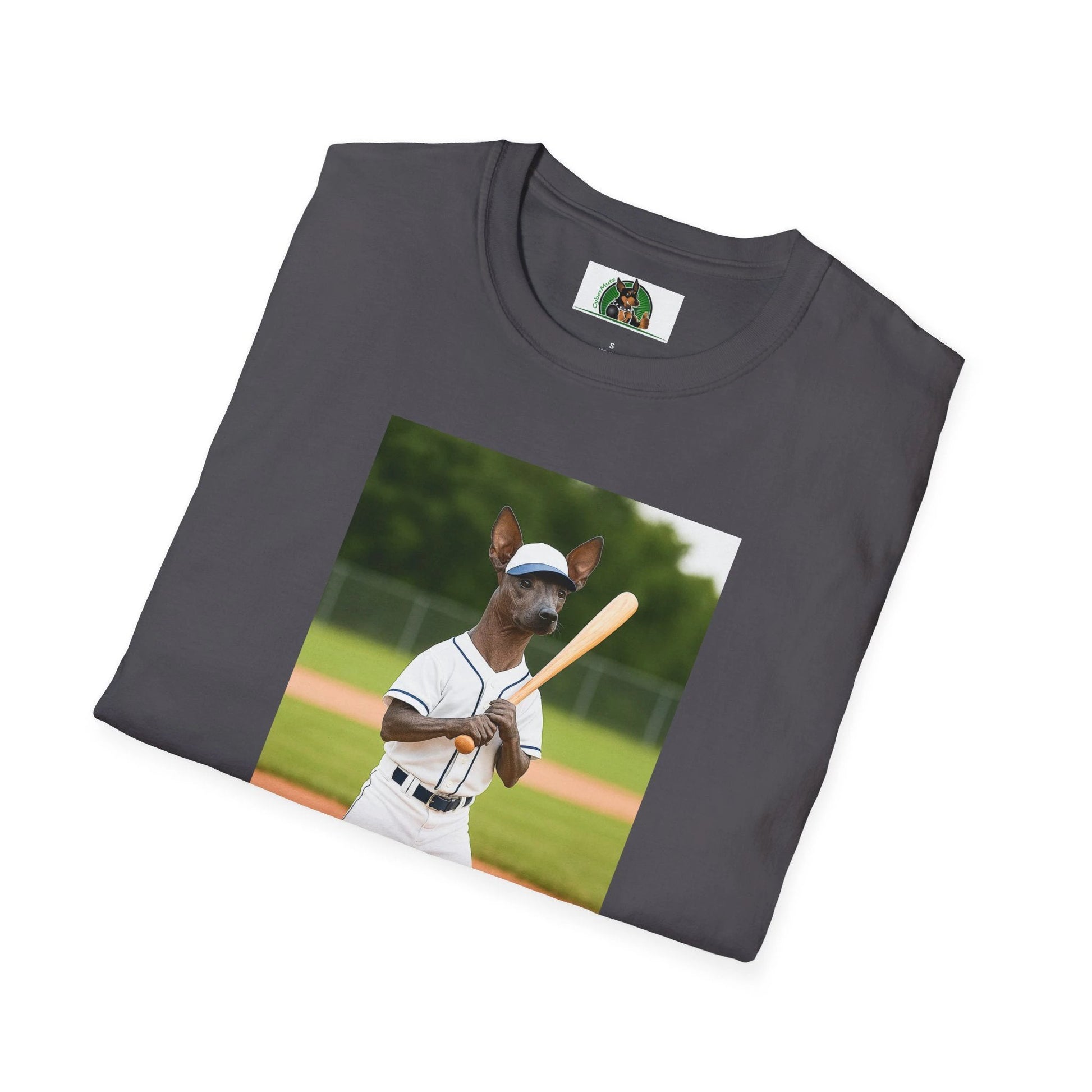 Mexican Hairless Dog Baseball Tee — Dog Lover Sports T-Shirt T-Shirt Printify