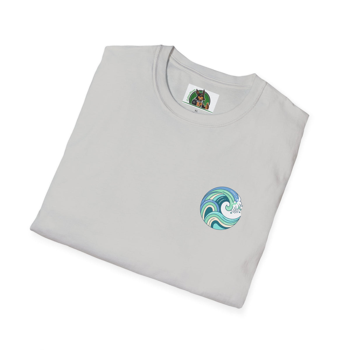 Dalmatian surf day t shirt Back Design