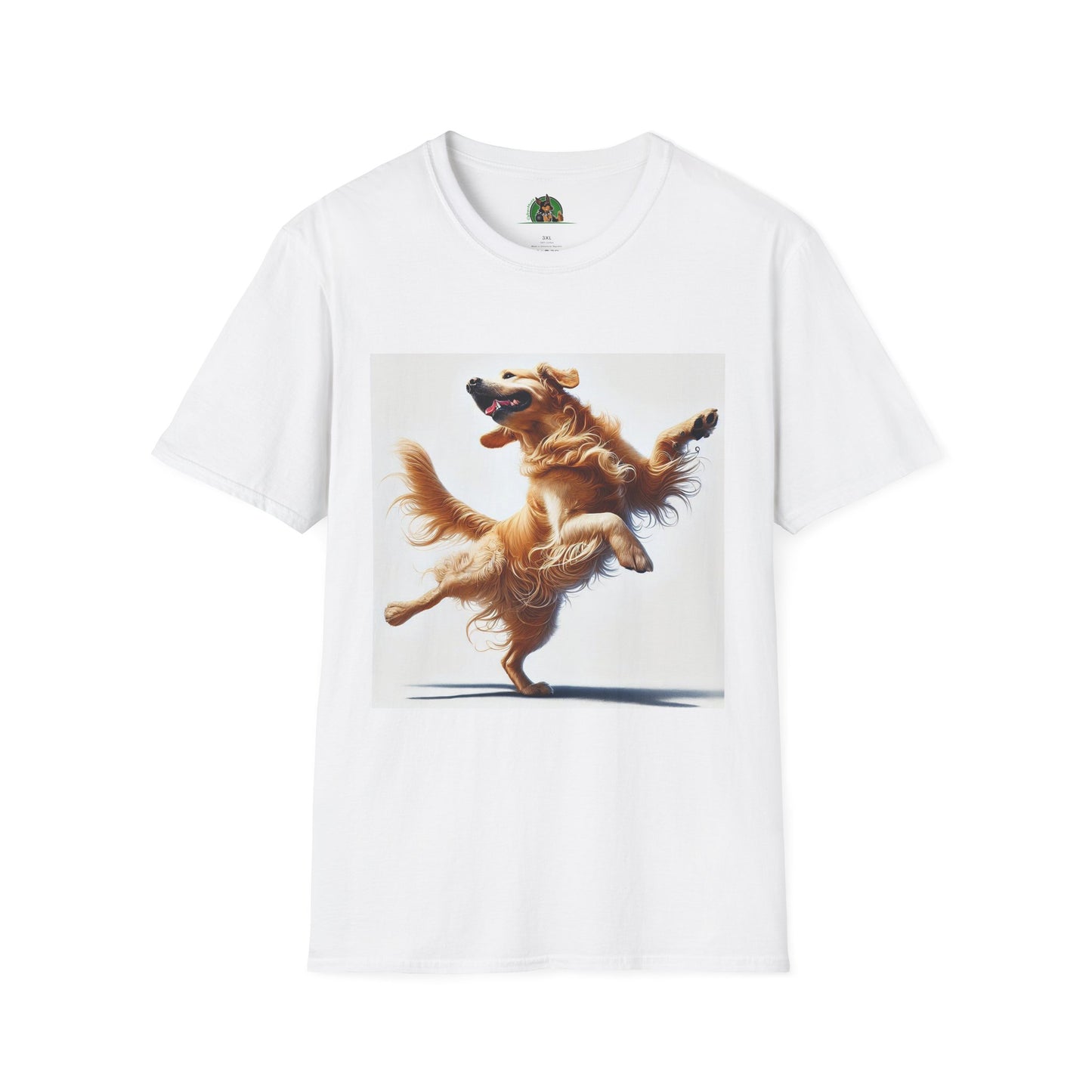 Golden Retriever Dance T-Shirt T-Shirt Printify XS White