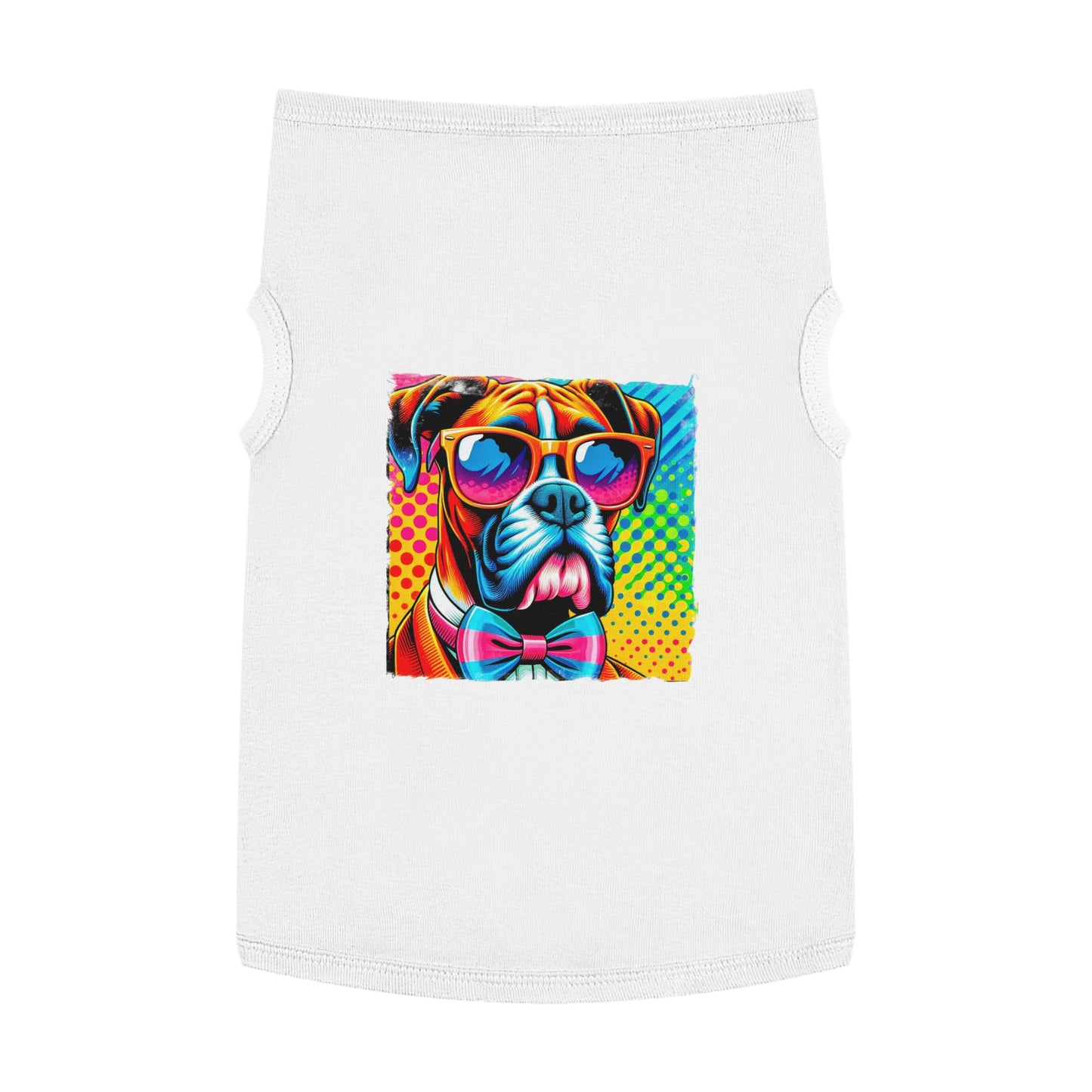 Pet Tank Top Boxer Pop Art Pets Printify   