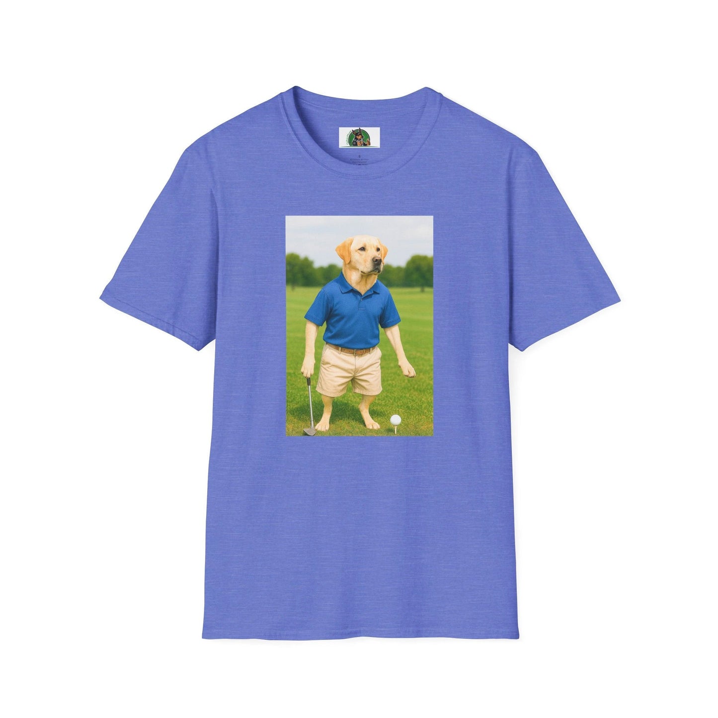 Labrador Retriever Golf T-Shirt — Sports Dog Tee for Dog Lovers T-Shirt Printify Heather Royal S