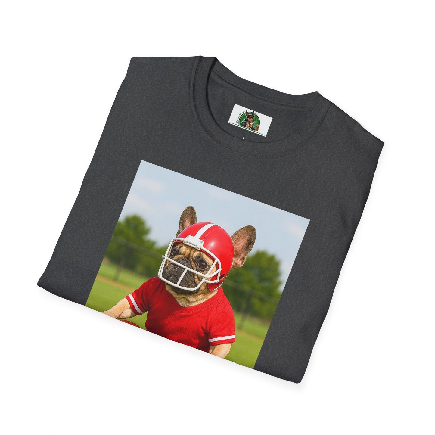 Sports Football French Bulldog T-Shirt T-Shirt Printify