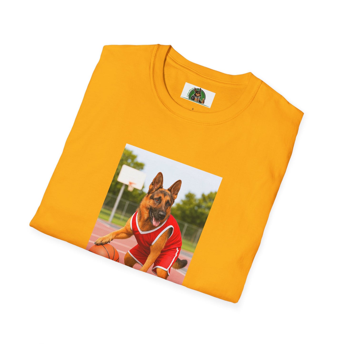 Sports German Shepherd Basketball T-Shirt