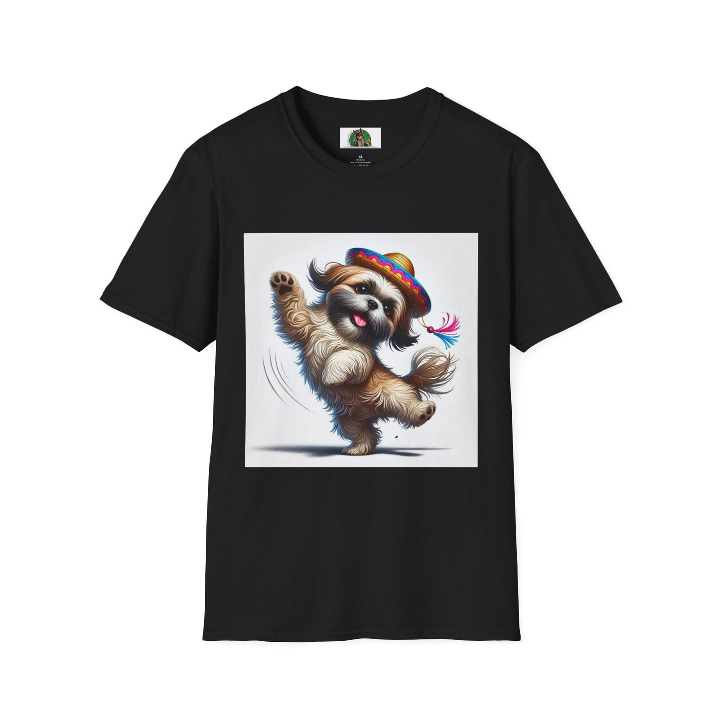 Dancing Shih Tzu T-Shirt T-Shirt Printify XS Black