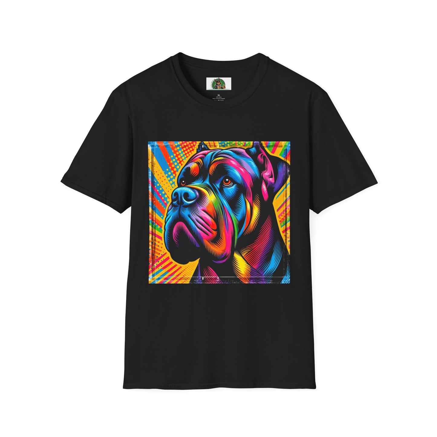 Cane Corso Colorful Pop Art TShirt T-Shirt Printify XS Black