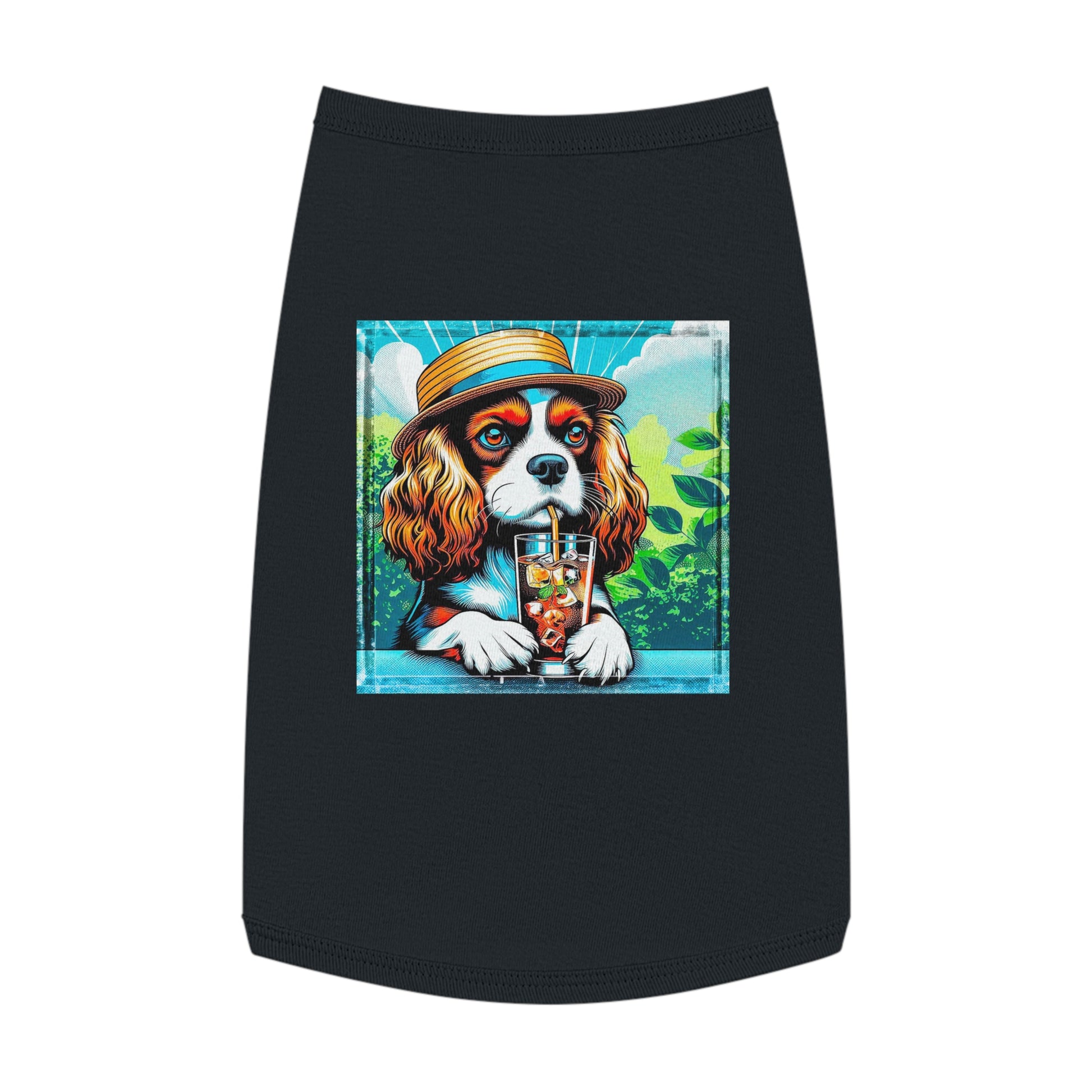 Pet Tank Top Cavalier King Charles Spaniel Tea Sipping T Shirt Pets Printify