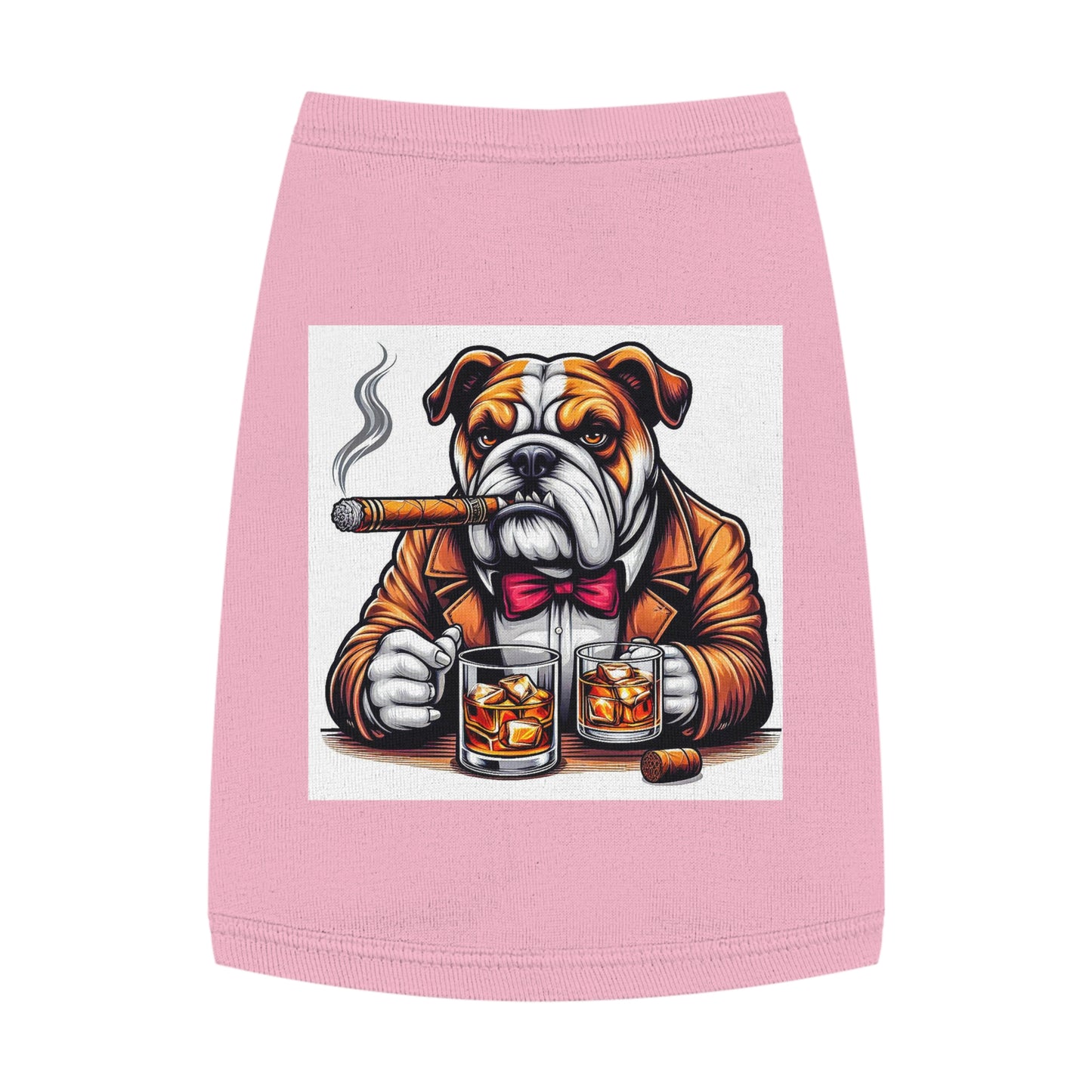 Pet Tank Top Bulldog Pets Printify M Pink 