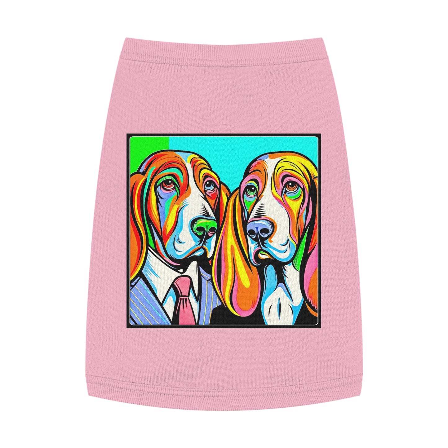 Pet Tank Top Basset Hound Pets Printify M Pink