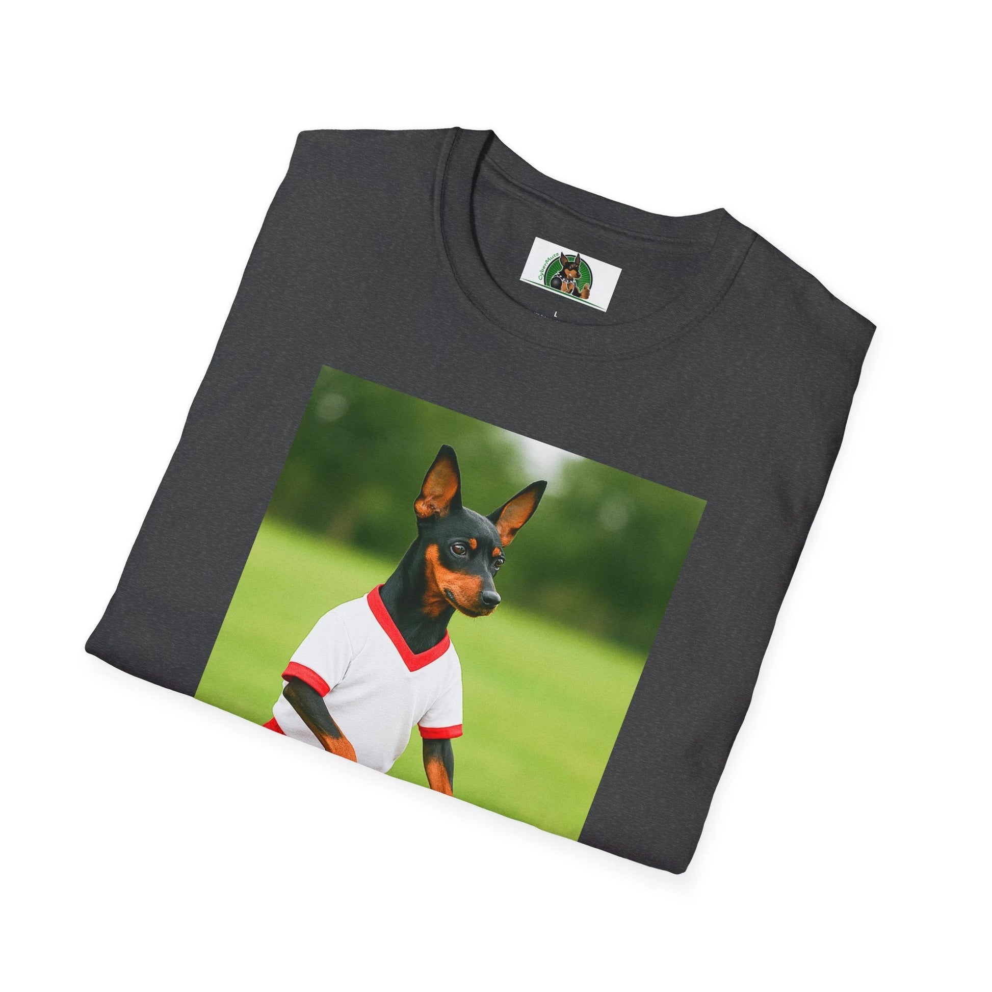 Miniature Pinscher 'Min Pin Golf Tee' T-Shirt — Sports Dog Lover Golf Shirt T-Shirt Printify