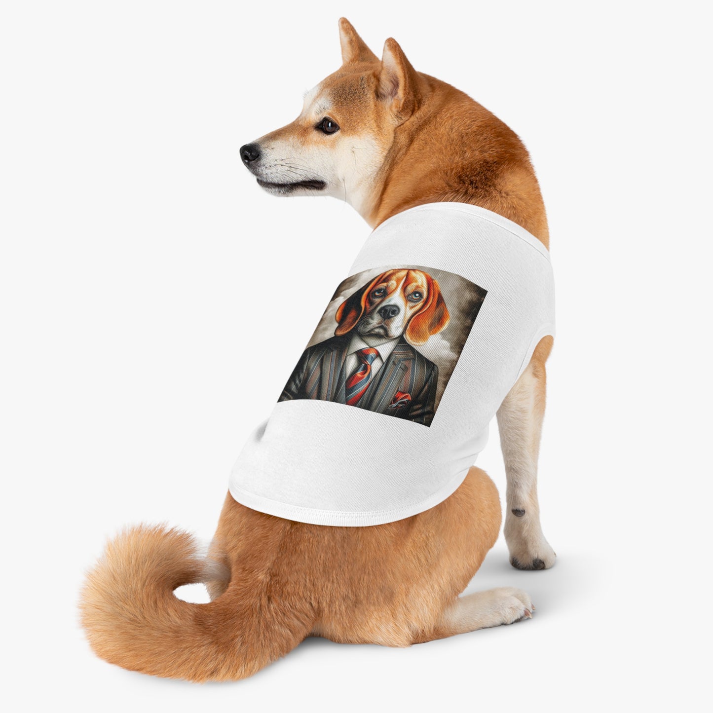 Pet Tank Top Beagle Dog In Suit Pets Printify   