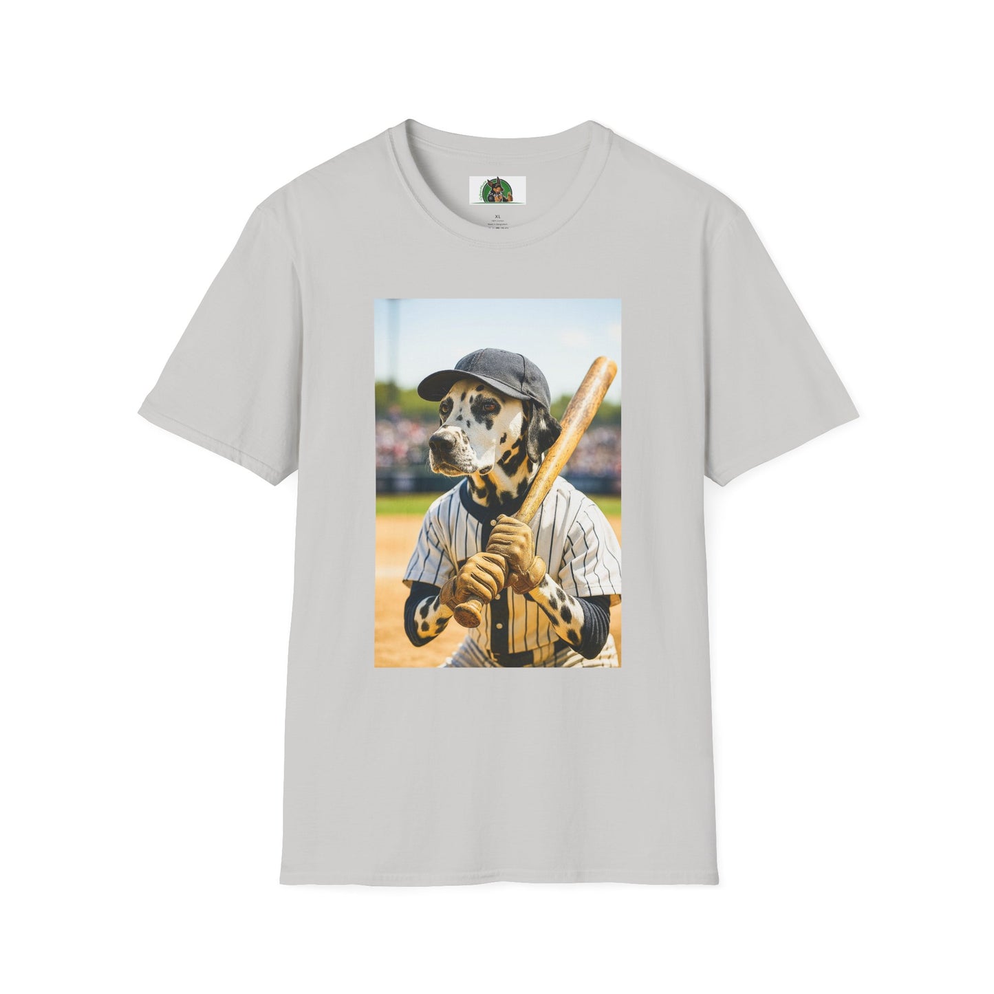 Baseball Dalmatian Sports Unisex T-Shirt T-Shirt Printify Ice Grey S
