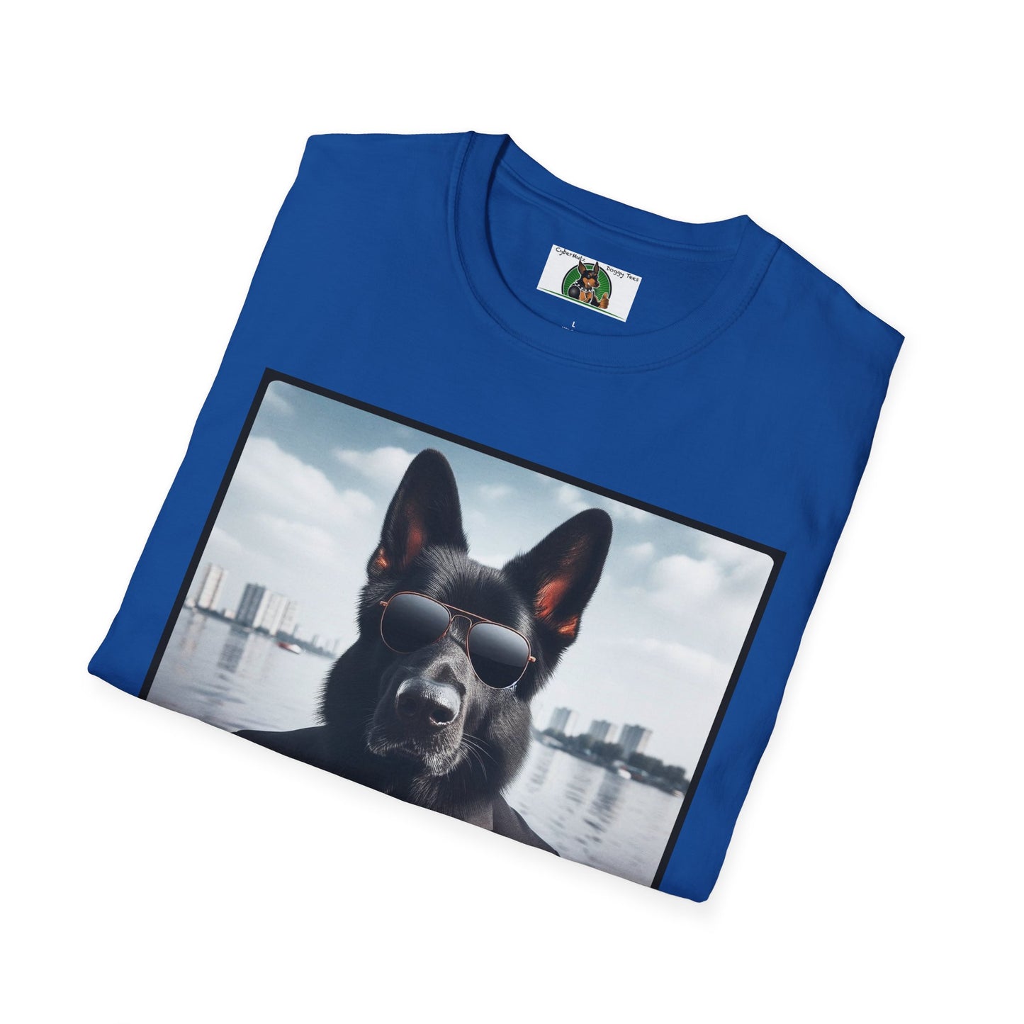German Shepherd Agent Dog Single Image of Dog Unisex Softstyle T-Shirt T-Shirt Printify