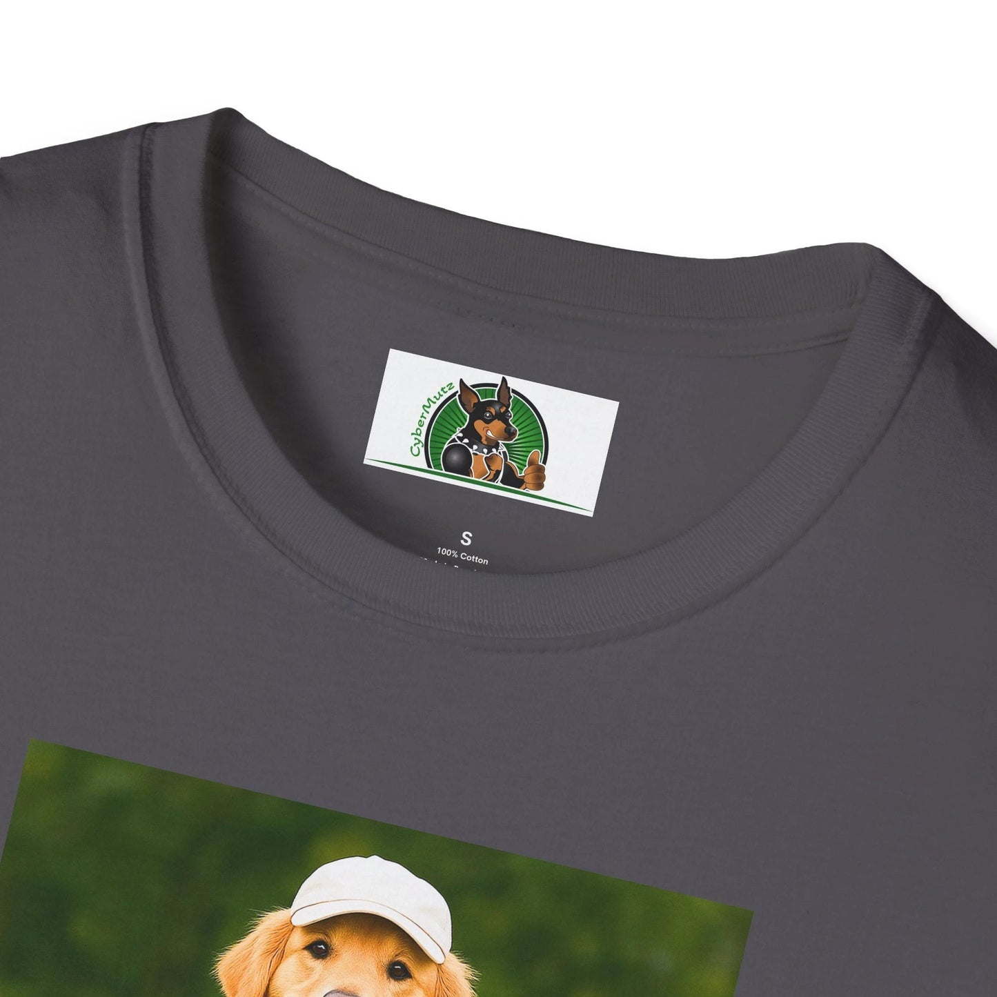 Golden Retriever Playing Golf T-Shirt — Funny Dog Golfing Sports Tee T-Shirt Printify