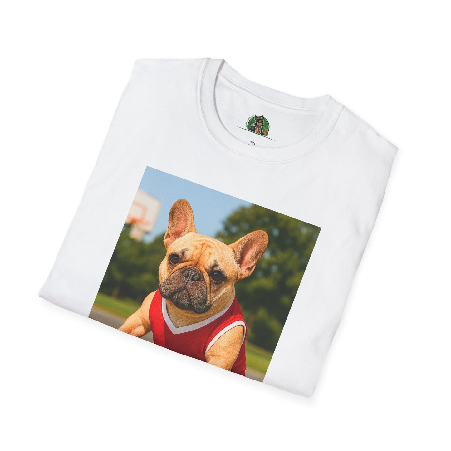 Sports Basketball French Bulldog Tee T-Shirt Printify