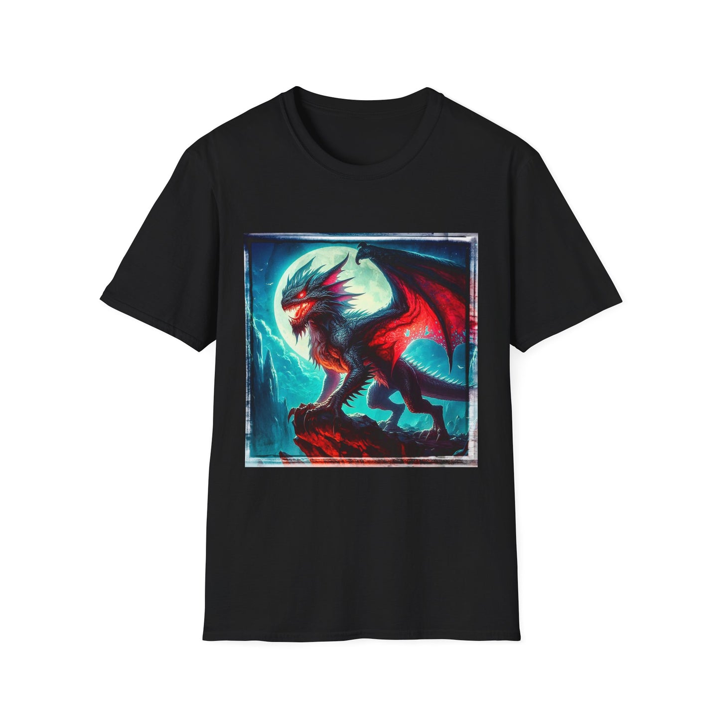 Chupacabra dragon t shirt T-Shirt Printify XS Black