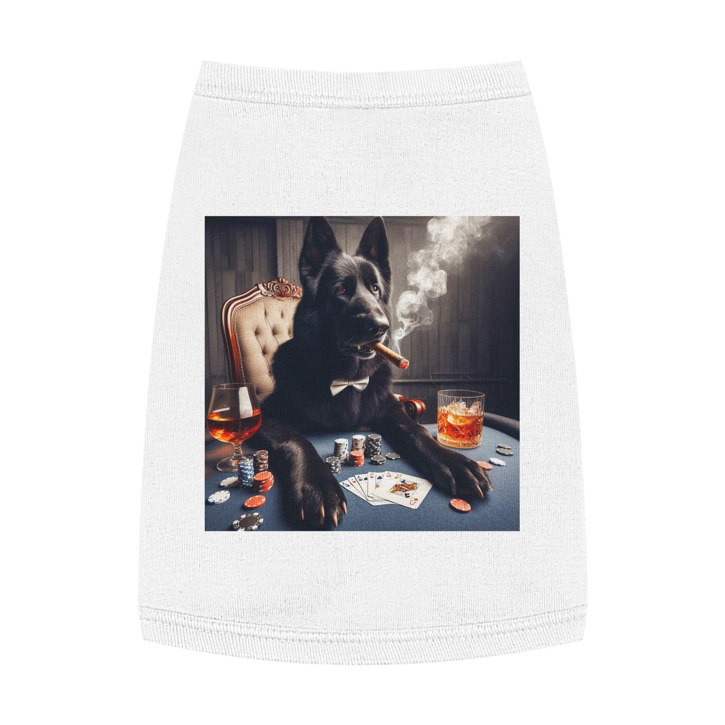 Pet Tank Top German Shepherd Pets Printify M White 