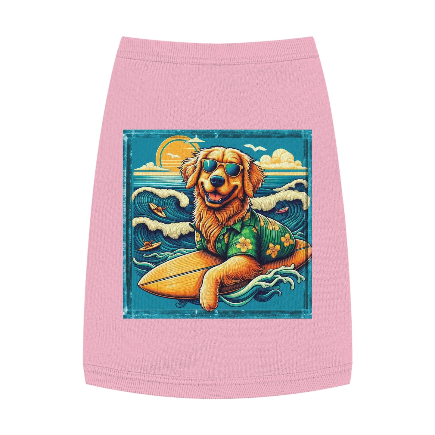 Golden Retriever pet tank top Pets Printify   