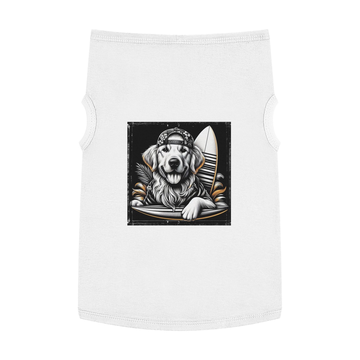 Golden Retriever pet tank top Pets Printify XL White 