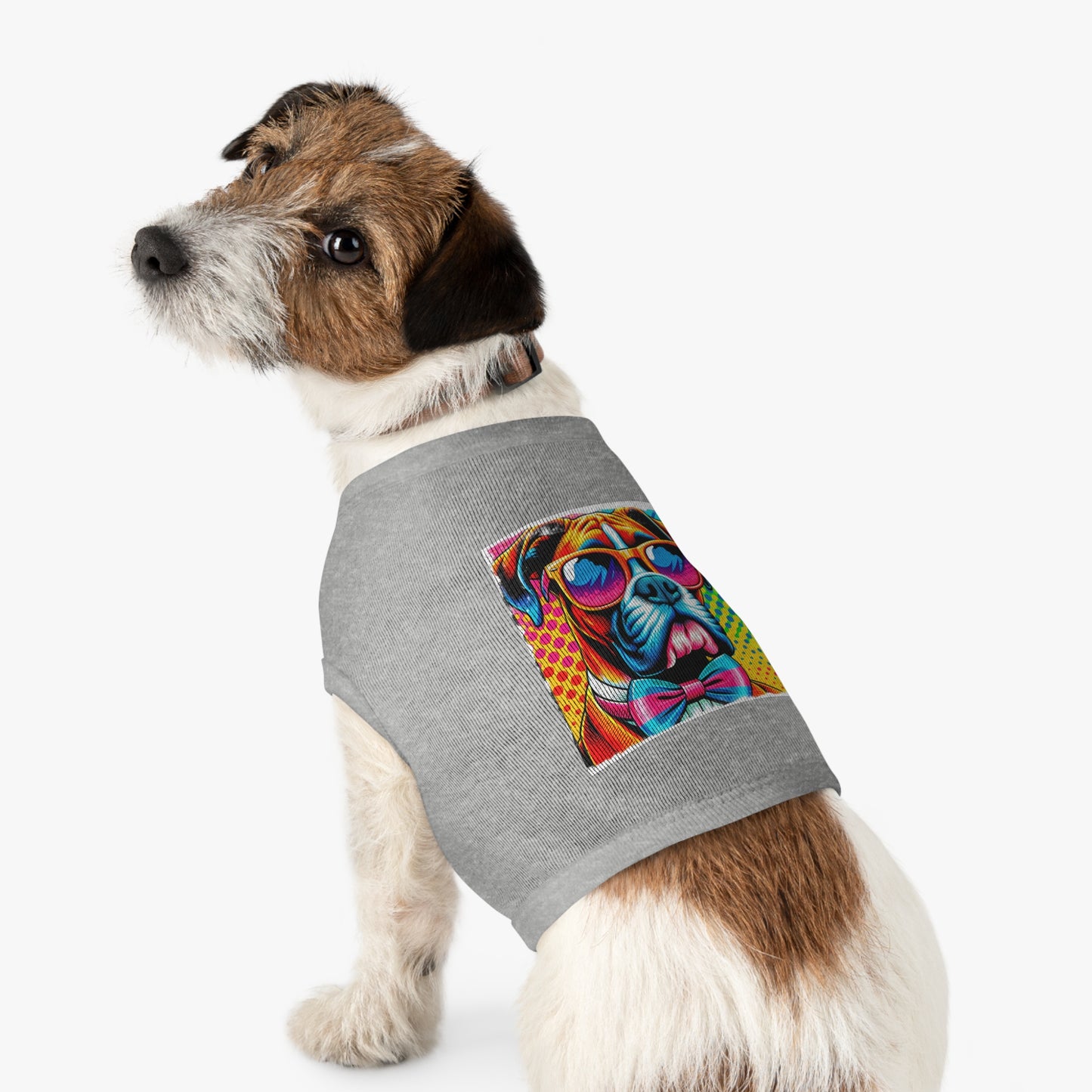 Pet Tank Top Boxer Pop Art Pets Printify   