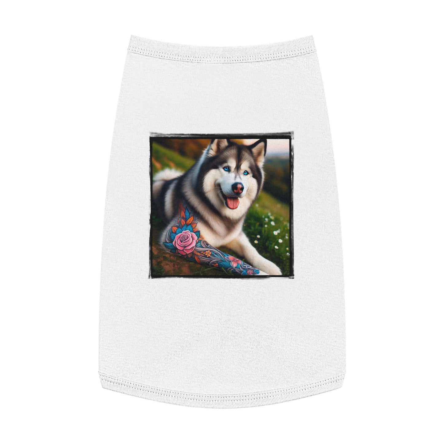 Pet Tank Top Husky Pets Printify L White 