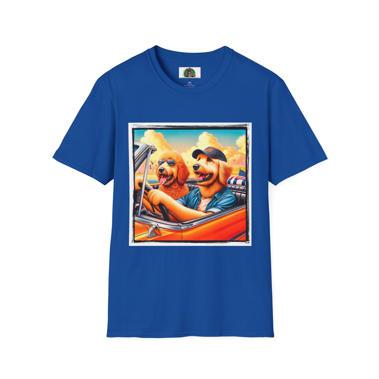 Wacky Golden Doodle driving frirnds T-Shirt Printify XS Royal