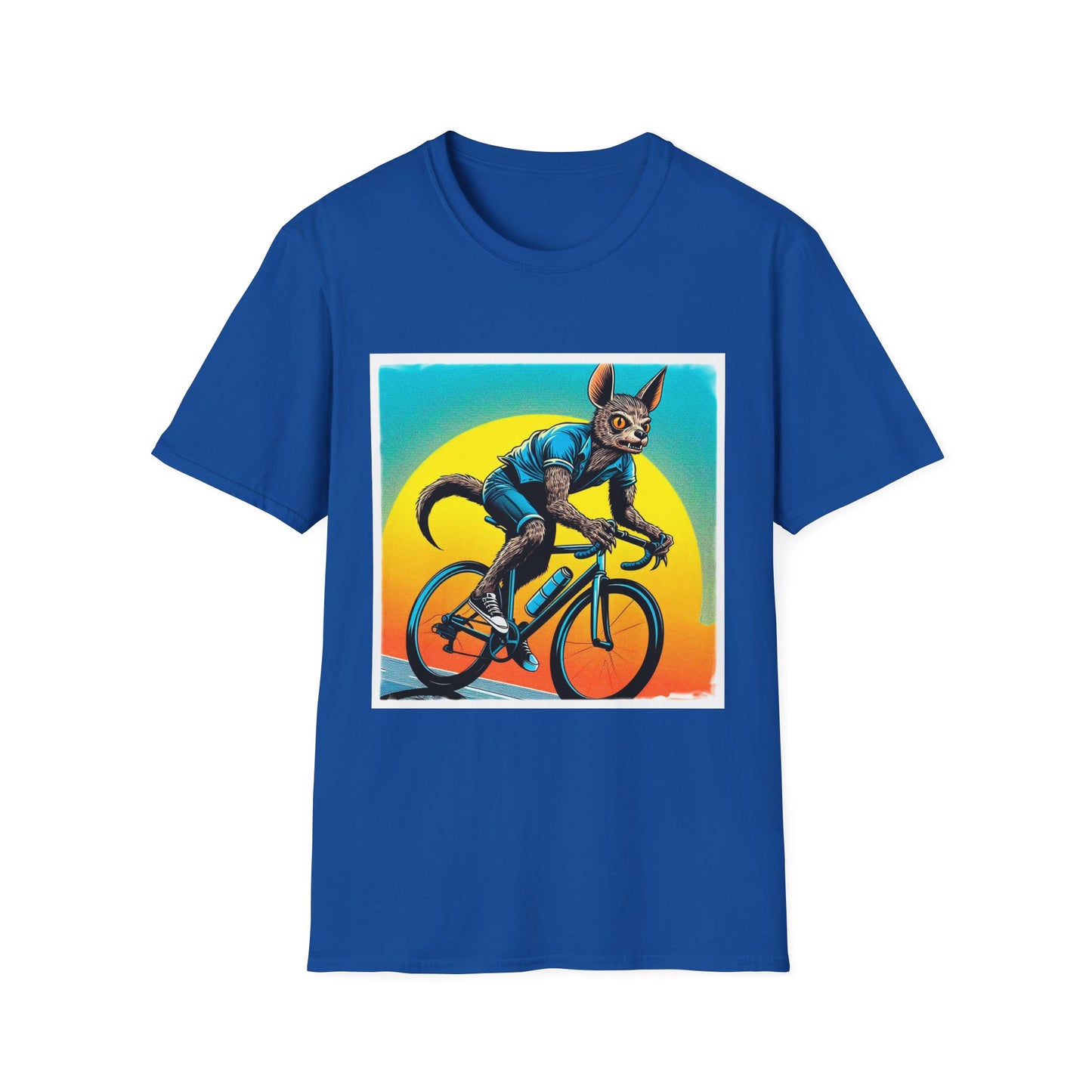 Chupacabra bike riding t shirt T-Shirt Printify XS Royal