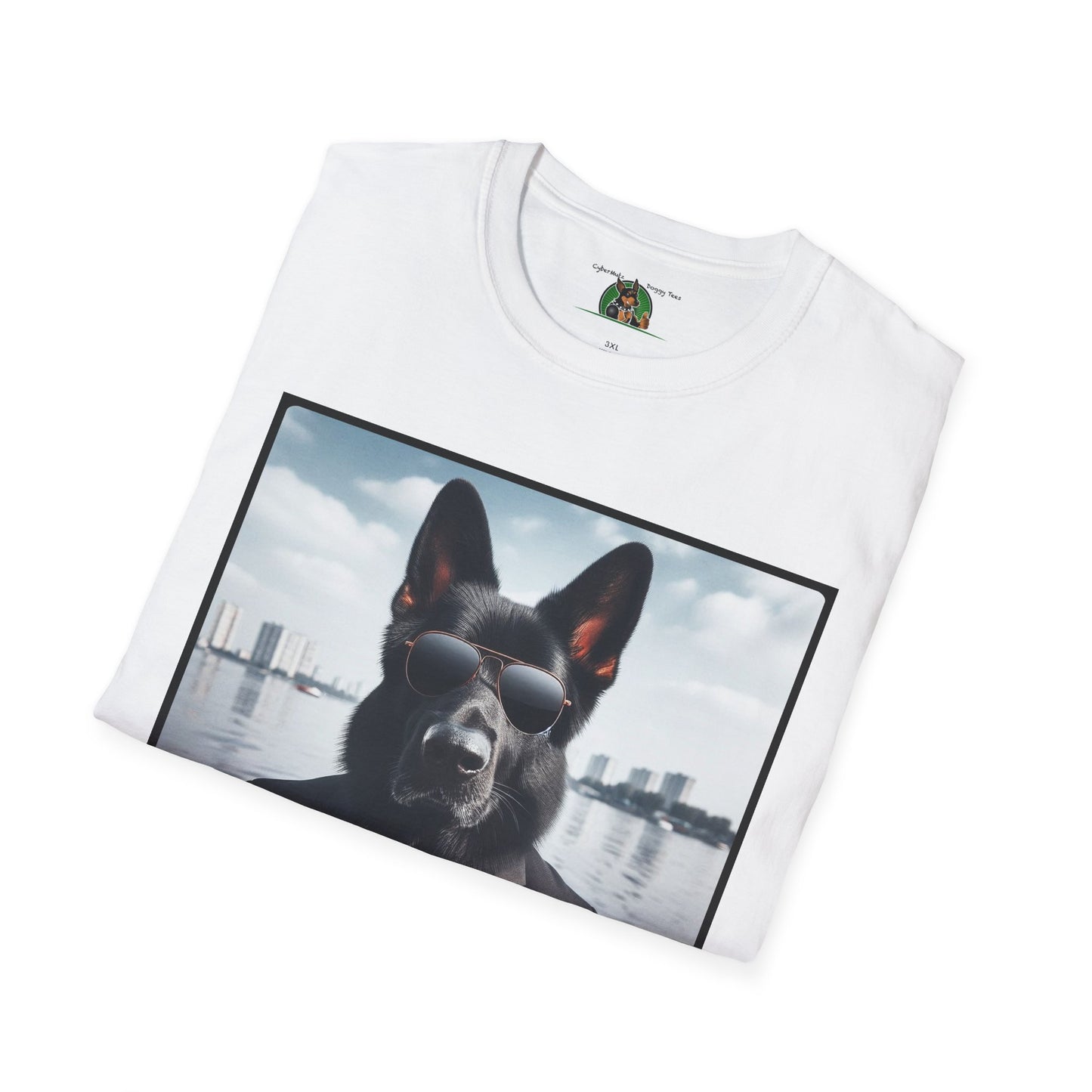 German Shepherd Agent Dog Single Image of Dog Unisex Softstyle T-Shirt T-Shirt Printify
