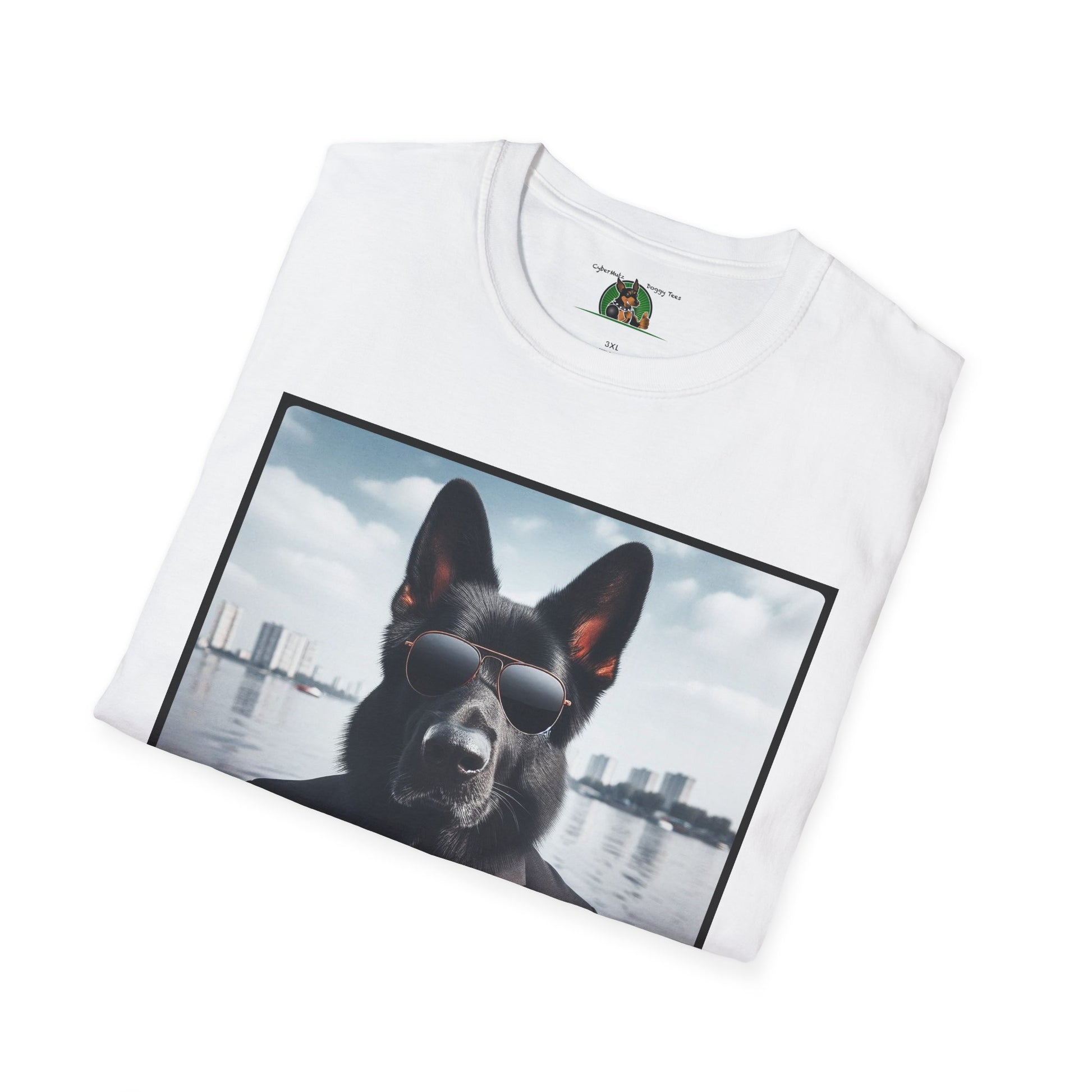 German Shepherd Agent Dog Single Image of Dog Unisex Softstyle T-Shirt T-Shirt Printify