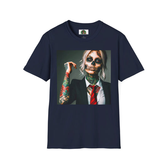 Zombie Girl T-Shirt Printify S Navy 