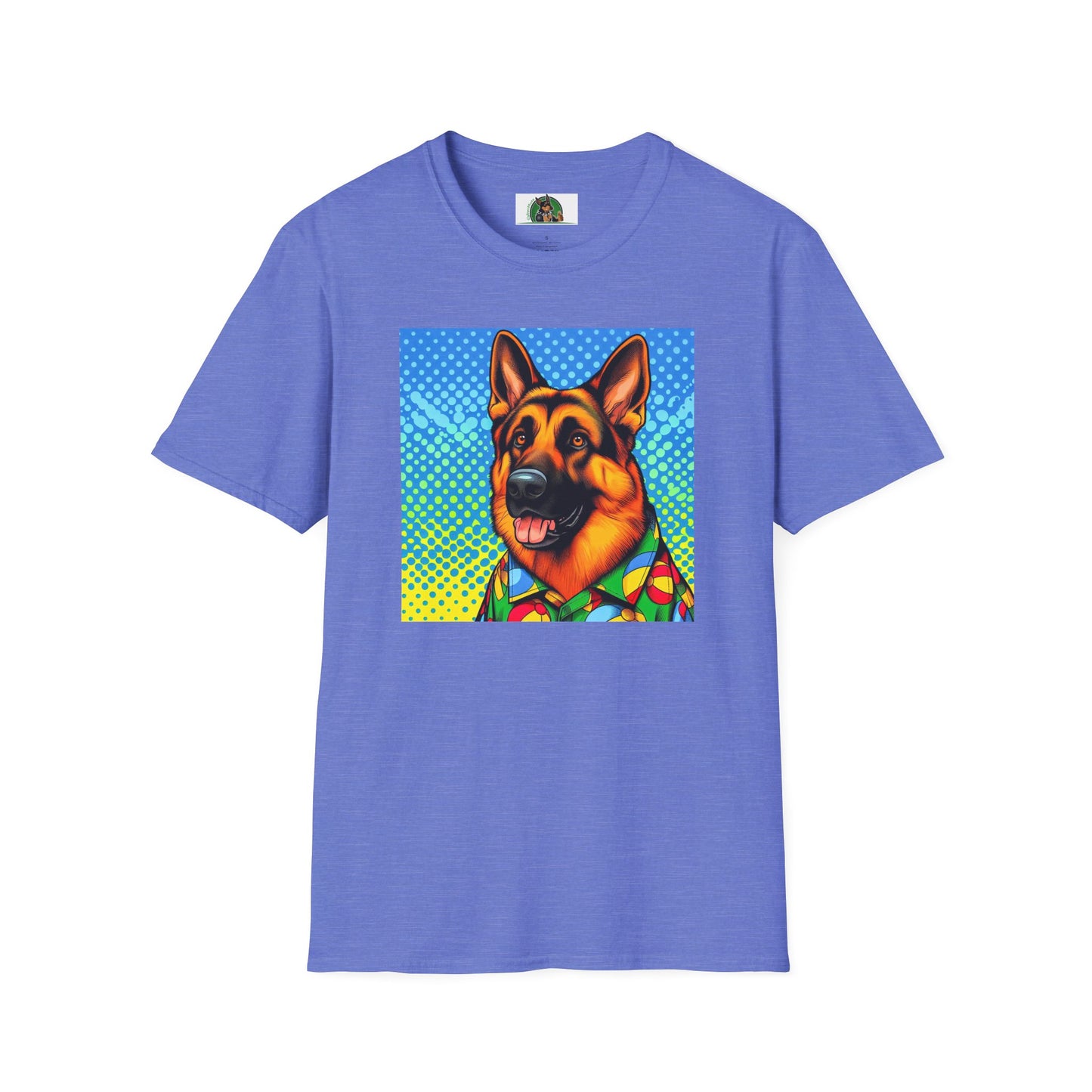 German Shepherd. Colorful cutie shirt T-Shirt Printify Heather Royal S
