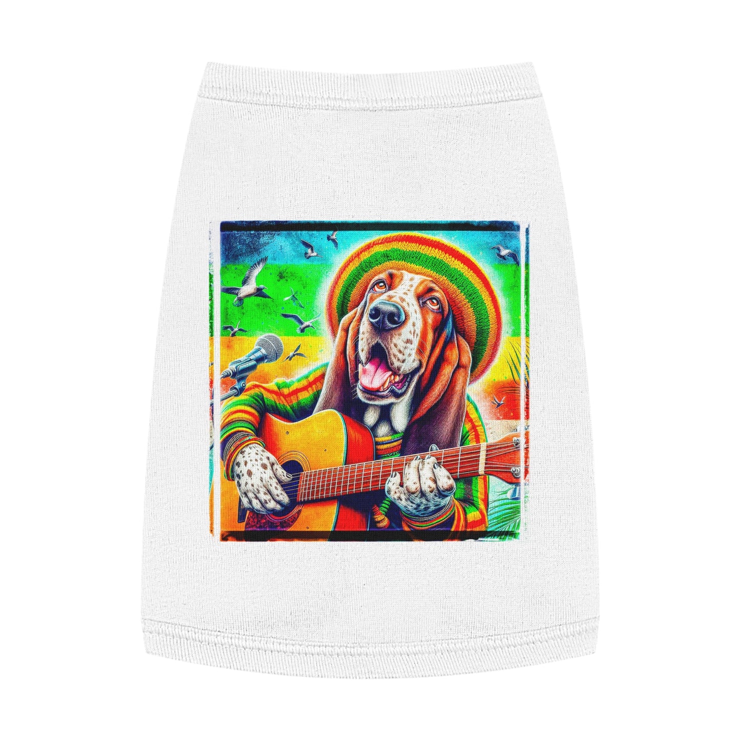 Pet Tank Top Basset Hound Pets Printify M White