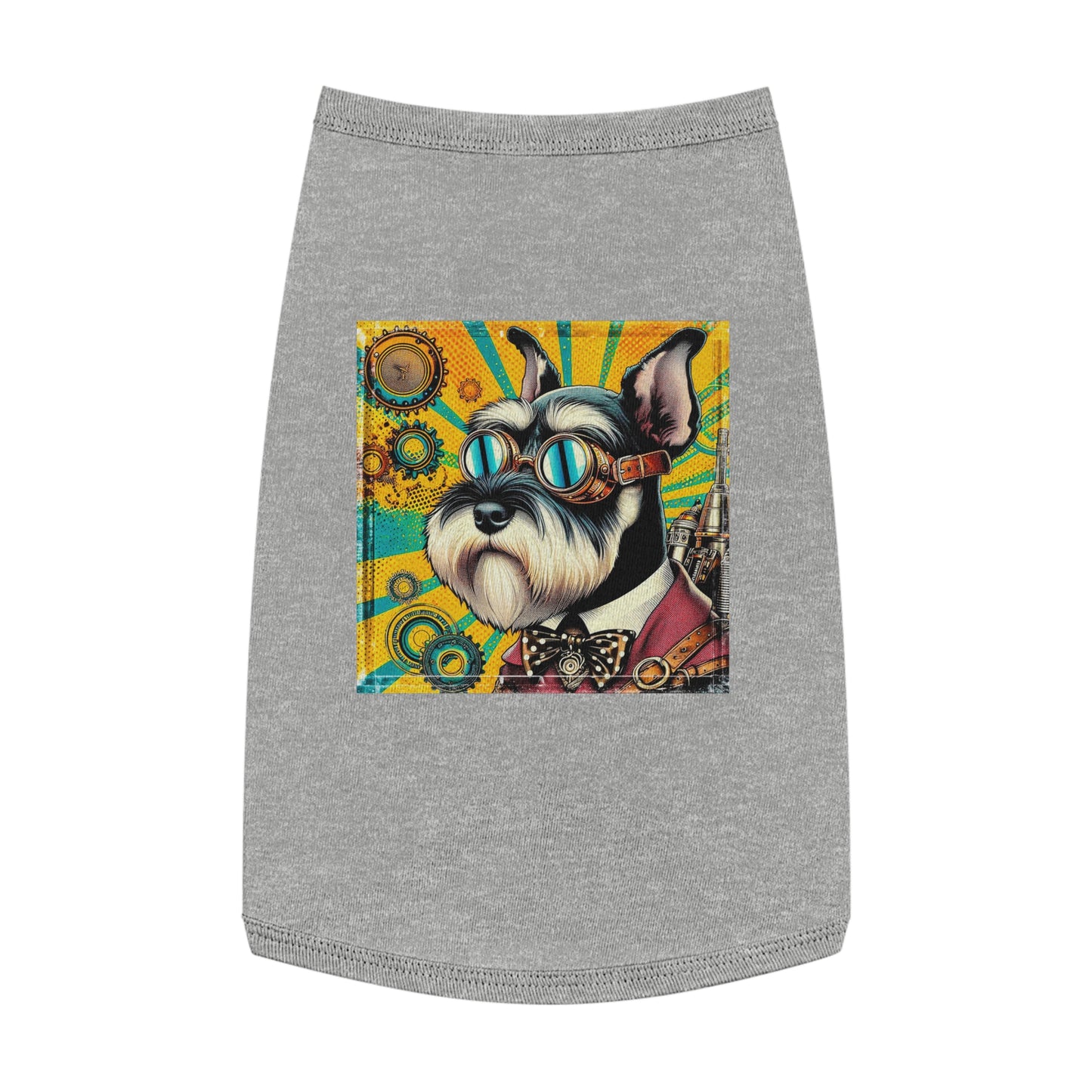 Miniature Schnauzer fun gears shirt Pets Printify L Heather