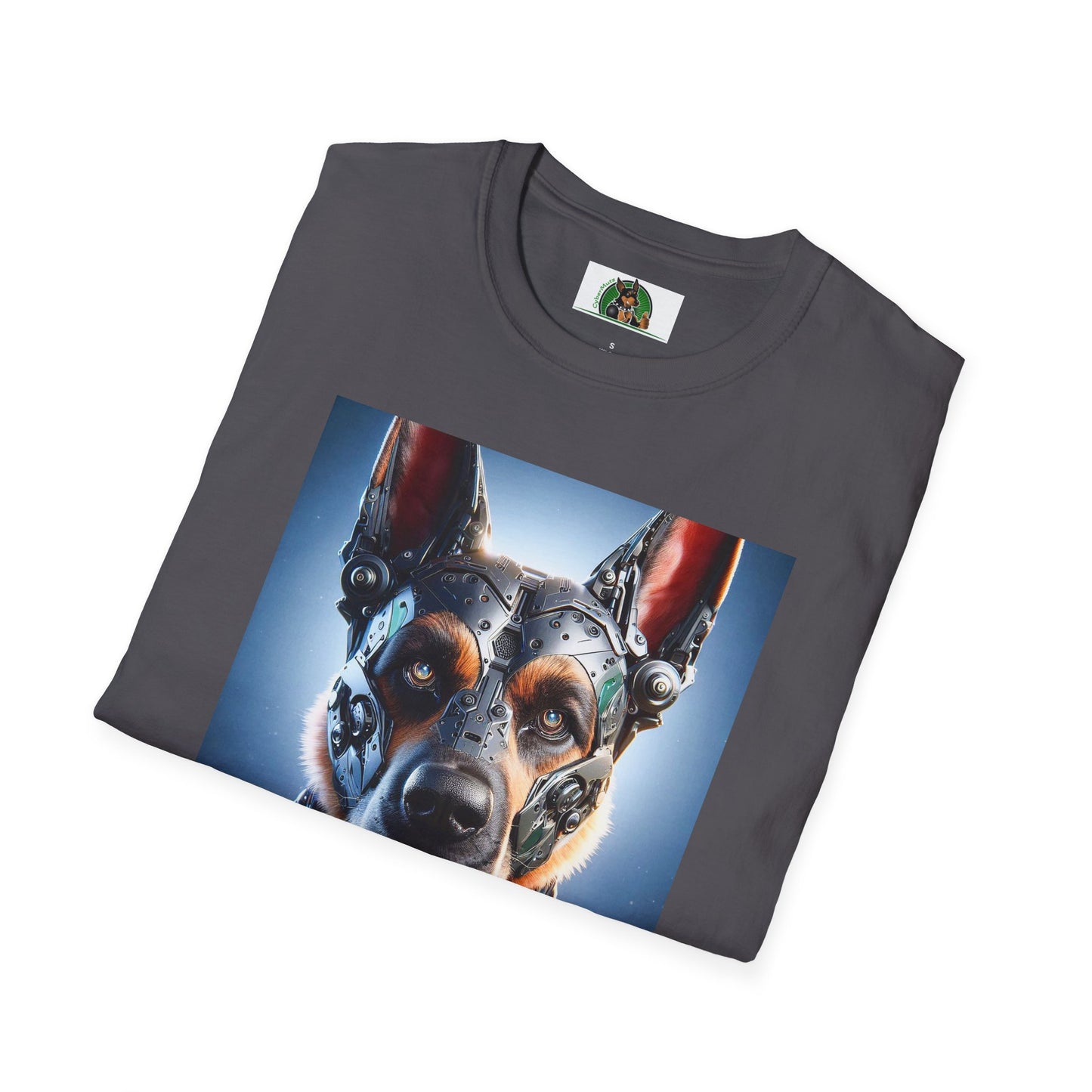 German Shepherd Metal Man T-Shirt T-Shirt Printify