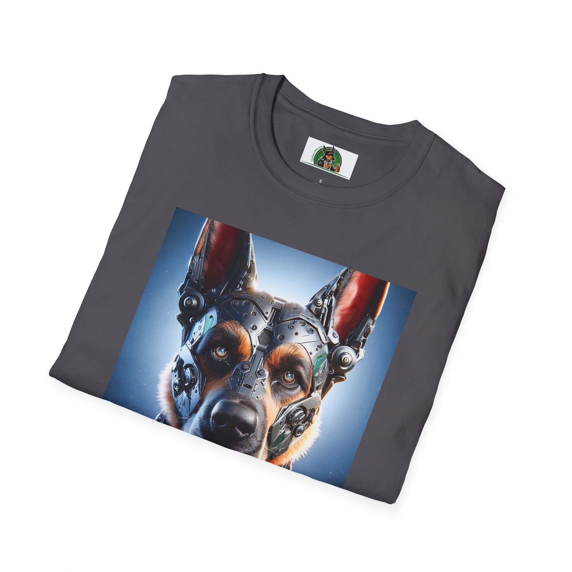 German Shepherd Metal Man T-Shirt T-Shirt Printify
