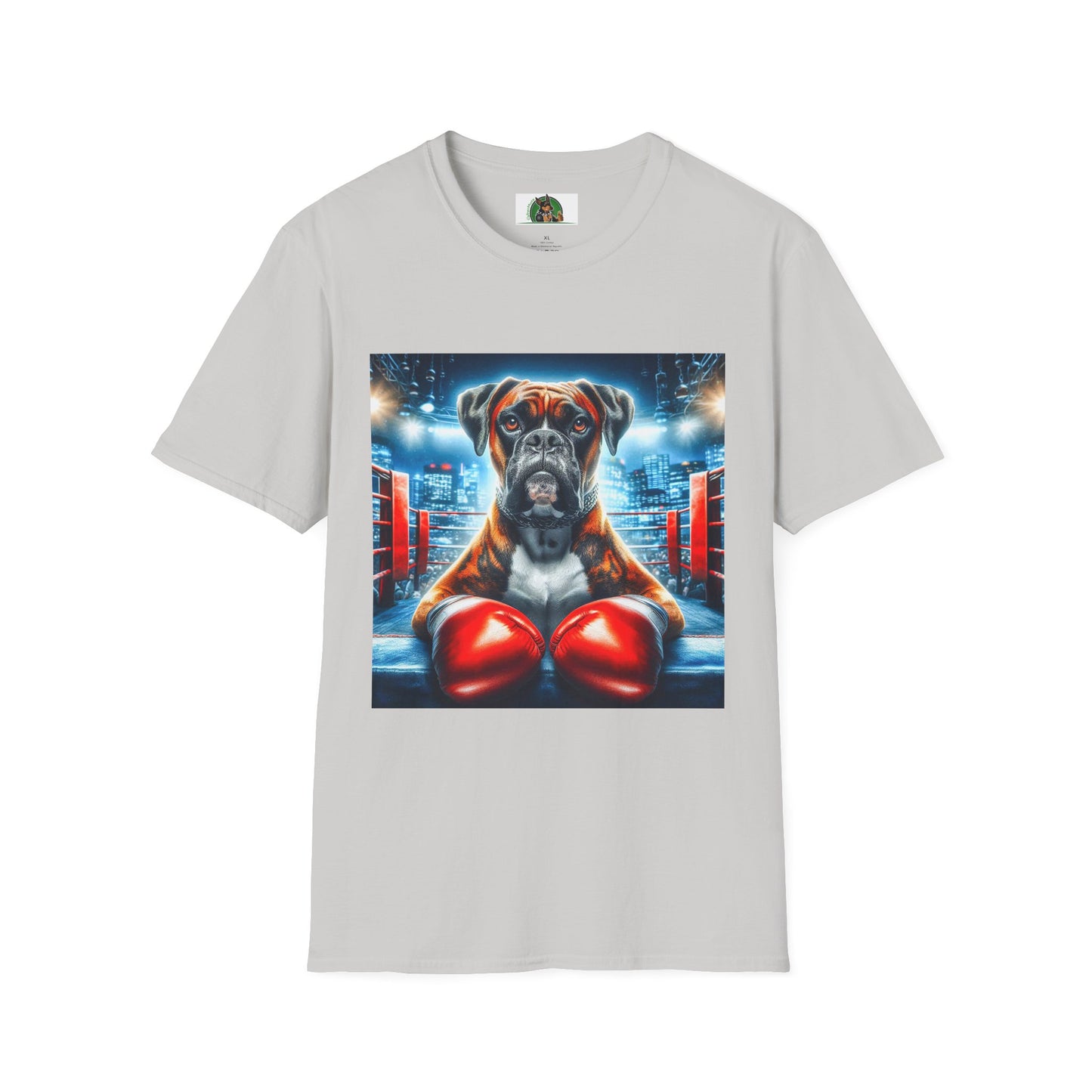 Boxing Boxer Dog Shirt T-Shirt Printify S Ice Grey 