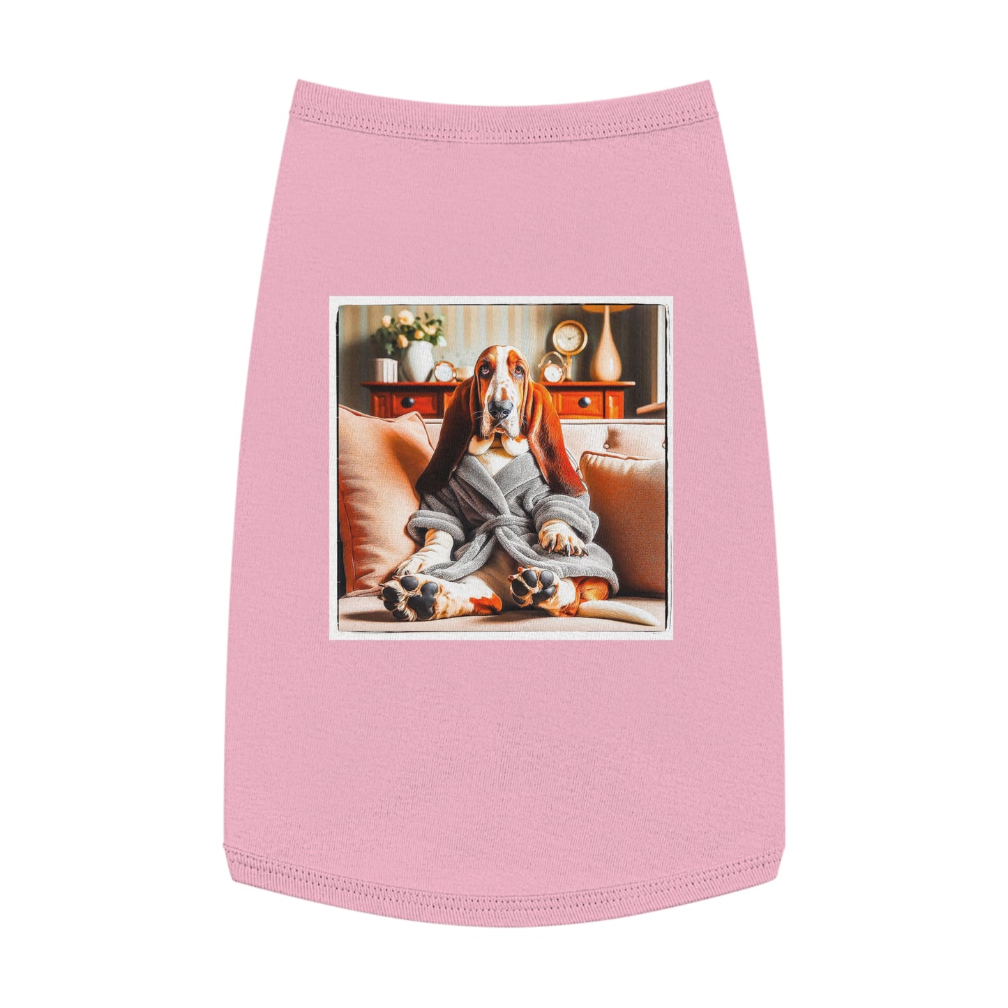 Pet Tank Top Basset Hound* Pets Printify L Pink 