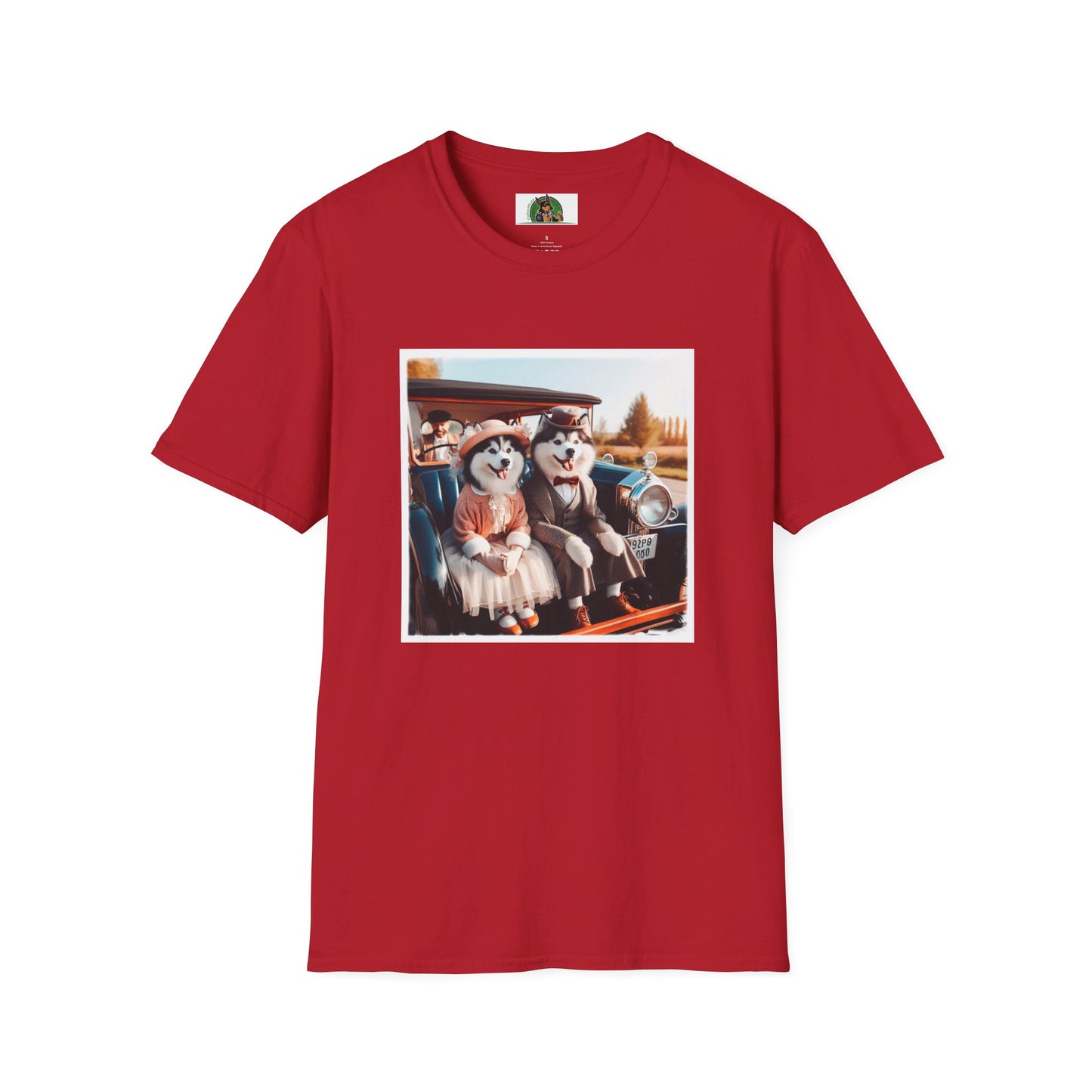 Husky T-Shirt Printify S Cherry Red 