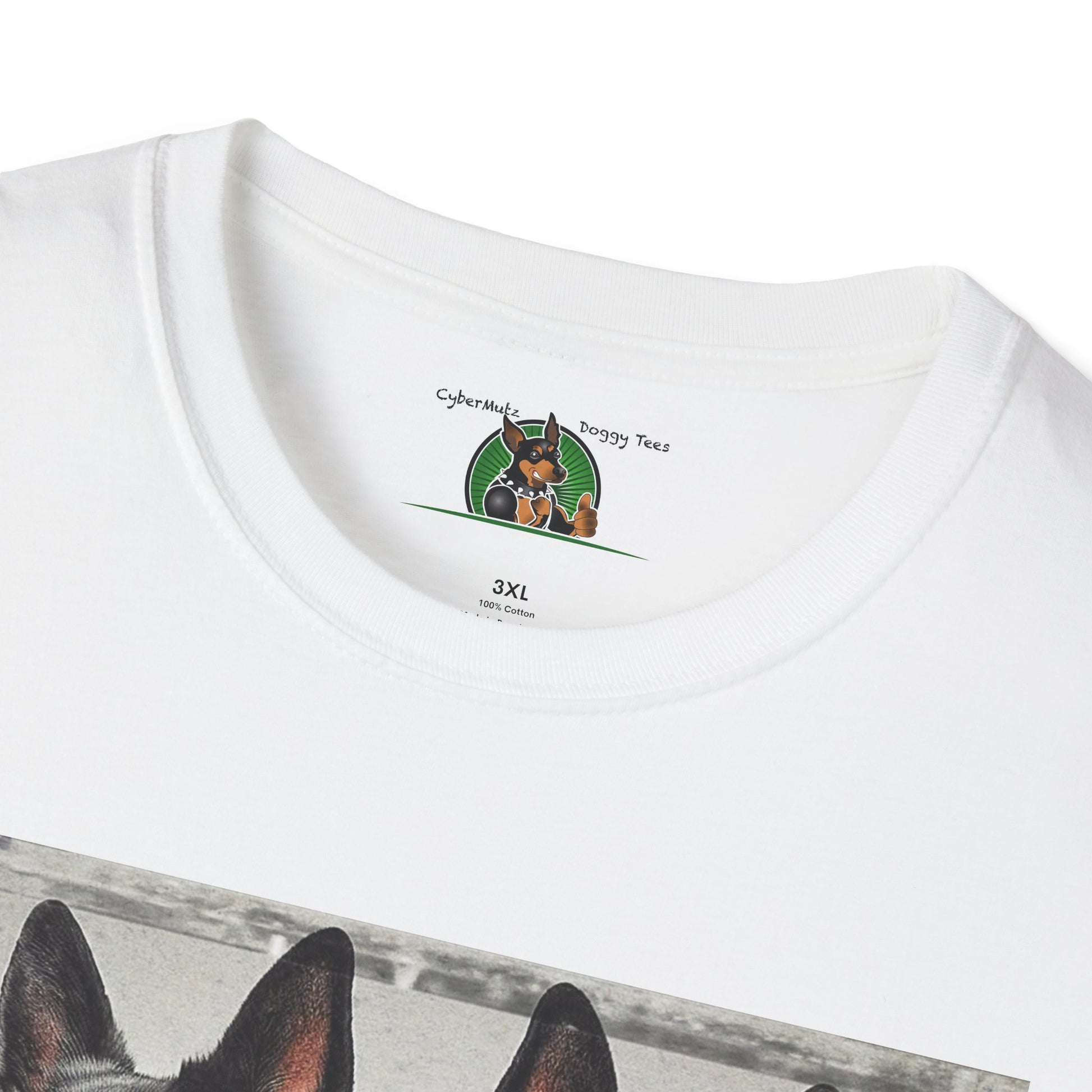 Muscle Twins Black German Shepherds Unisex Softstyle T-Shirt T-Shirt Printify