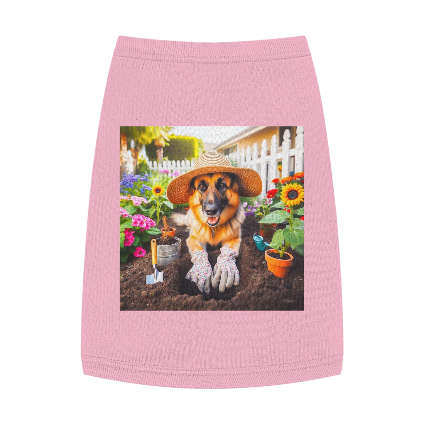 Pet Tank Top German Shepherd Pets Printify M Pink