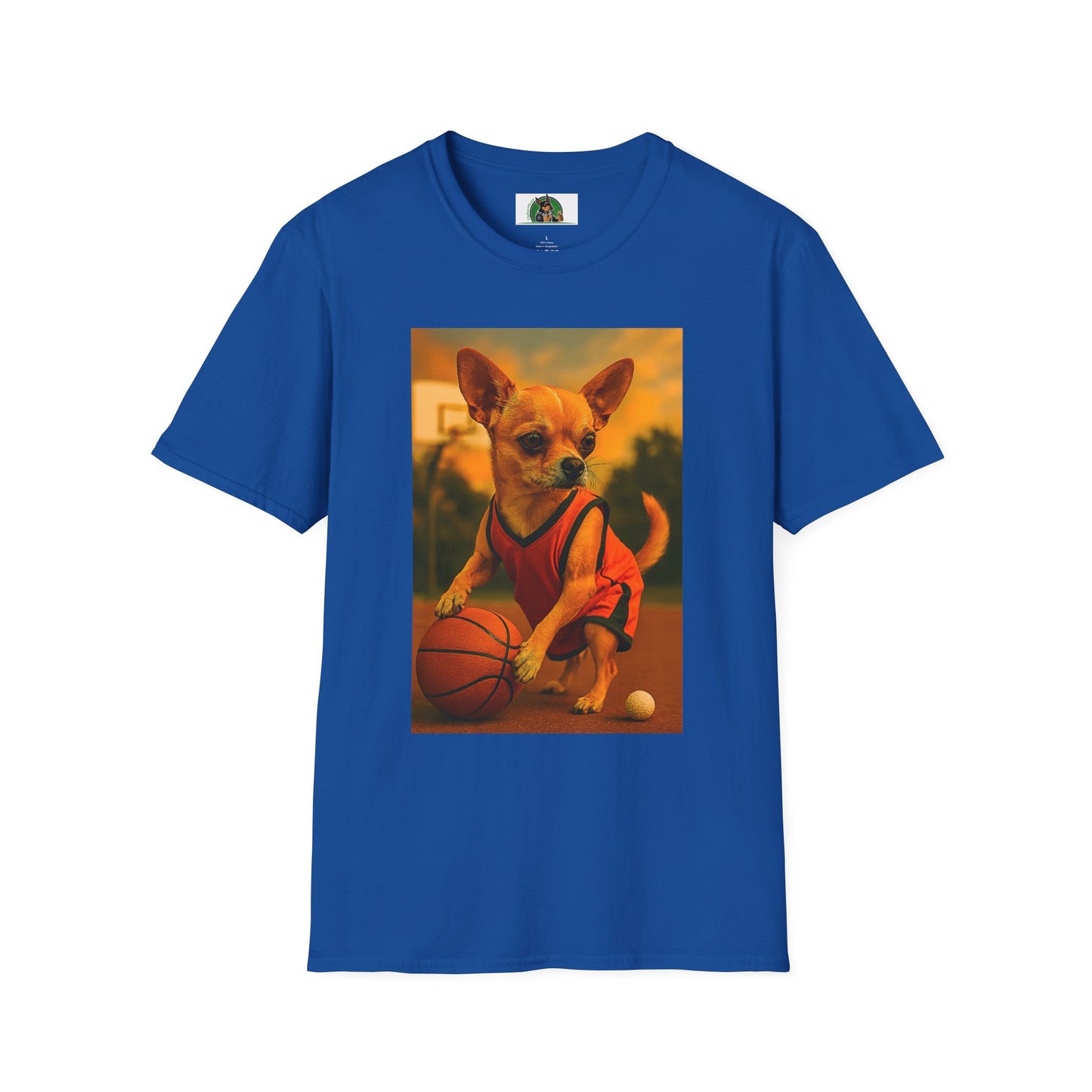 Chihuahua Basketball T-Shirt Sports T-Shirt Printify Royal XS