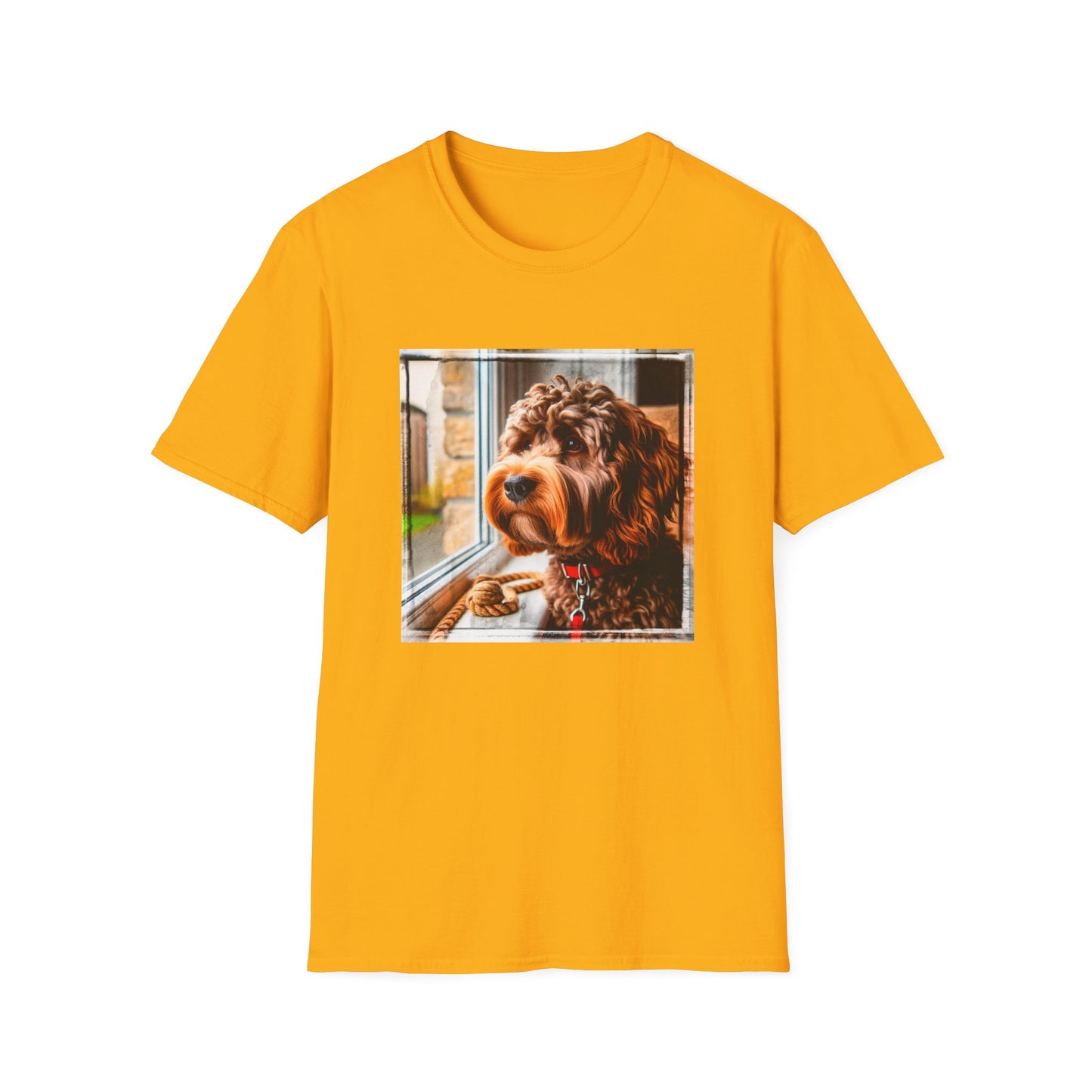 CockerPoo people watching t shirt T-Shirt Printify S Gold