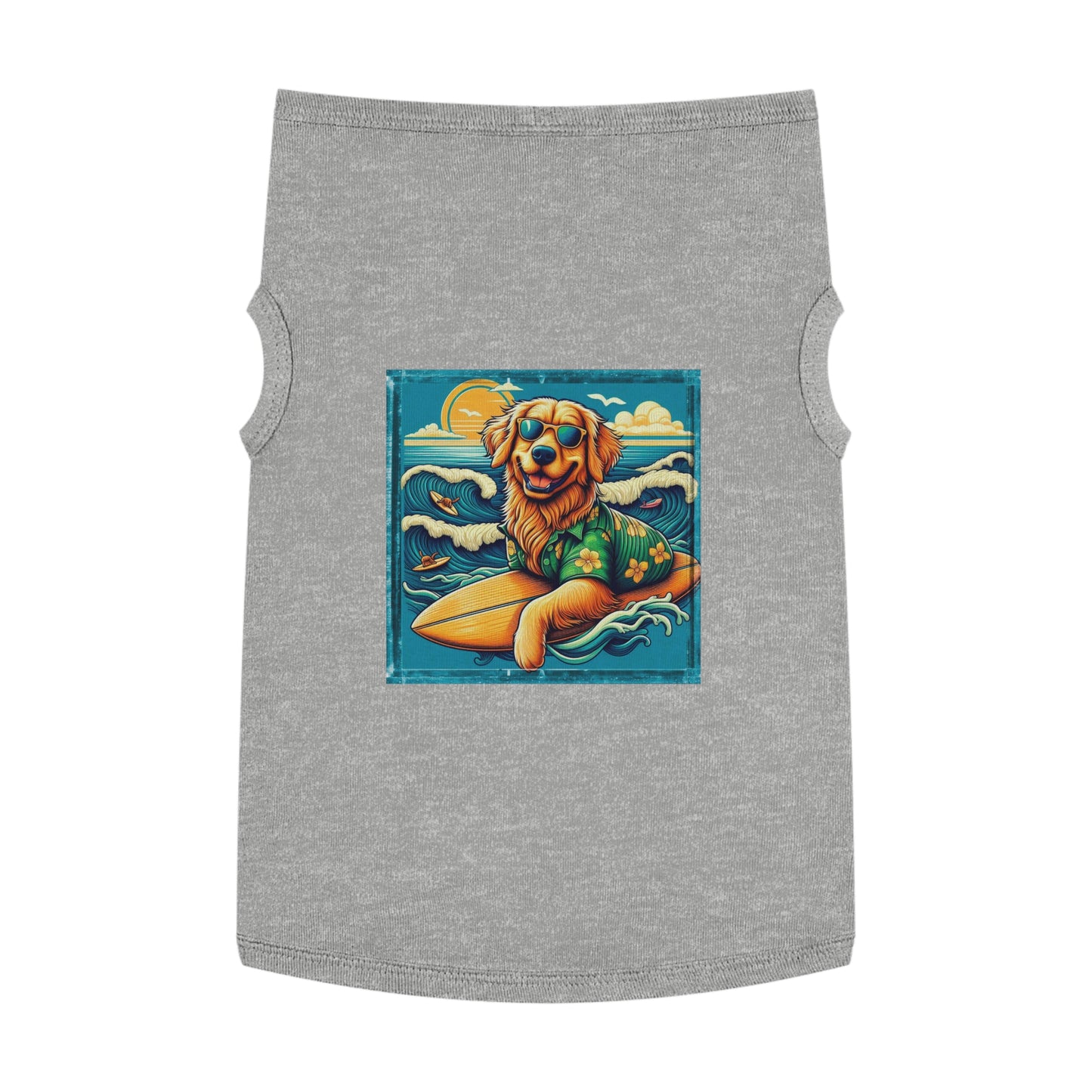 Golden Retriever pet tank top Pets Printify XL Heather 