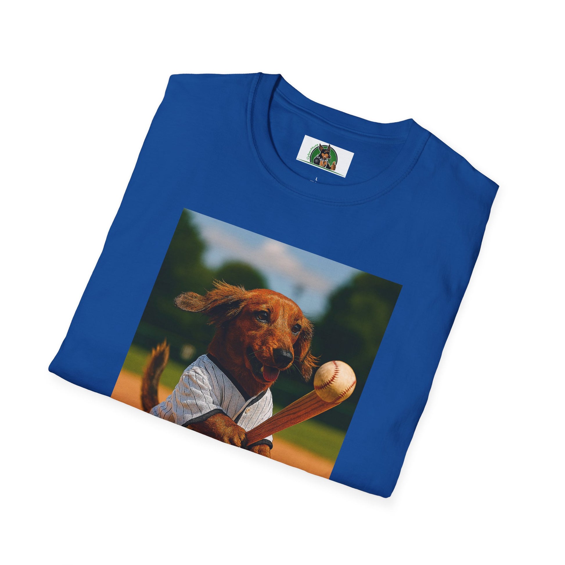 Sports Dachshund Baseball T-Shirt T-Shirt Printify