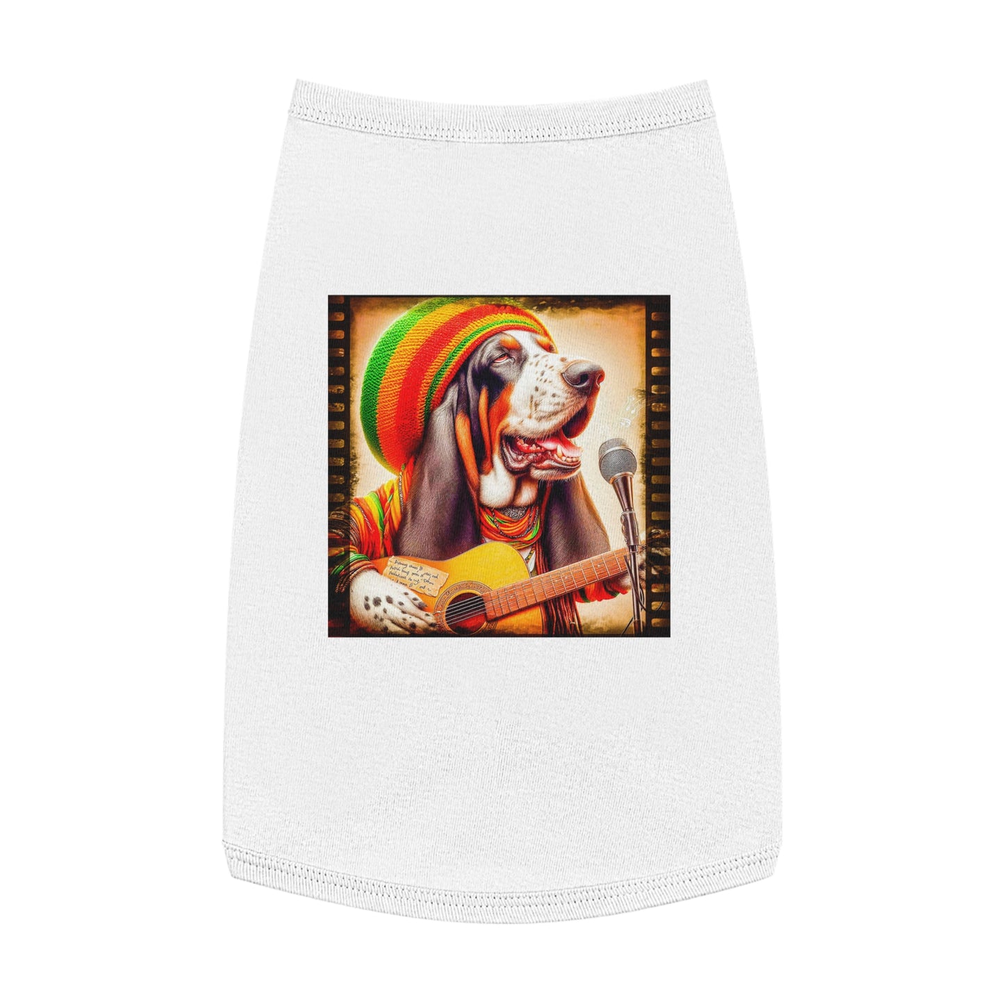 Pet Tank Top Basset Hound Pets Printify L White