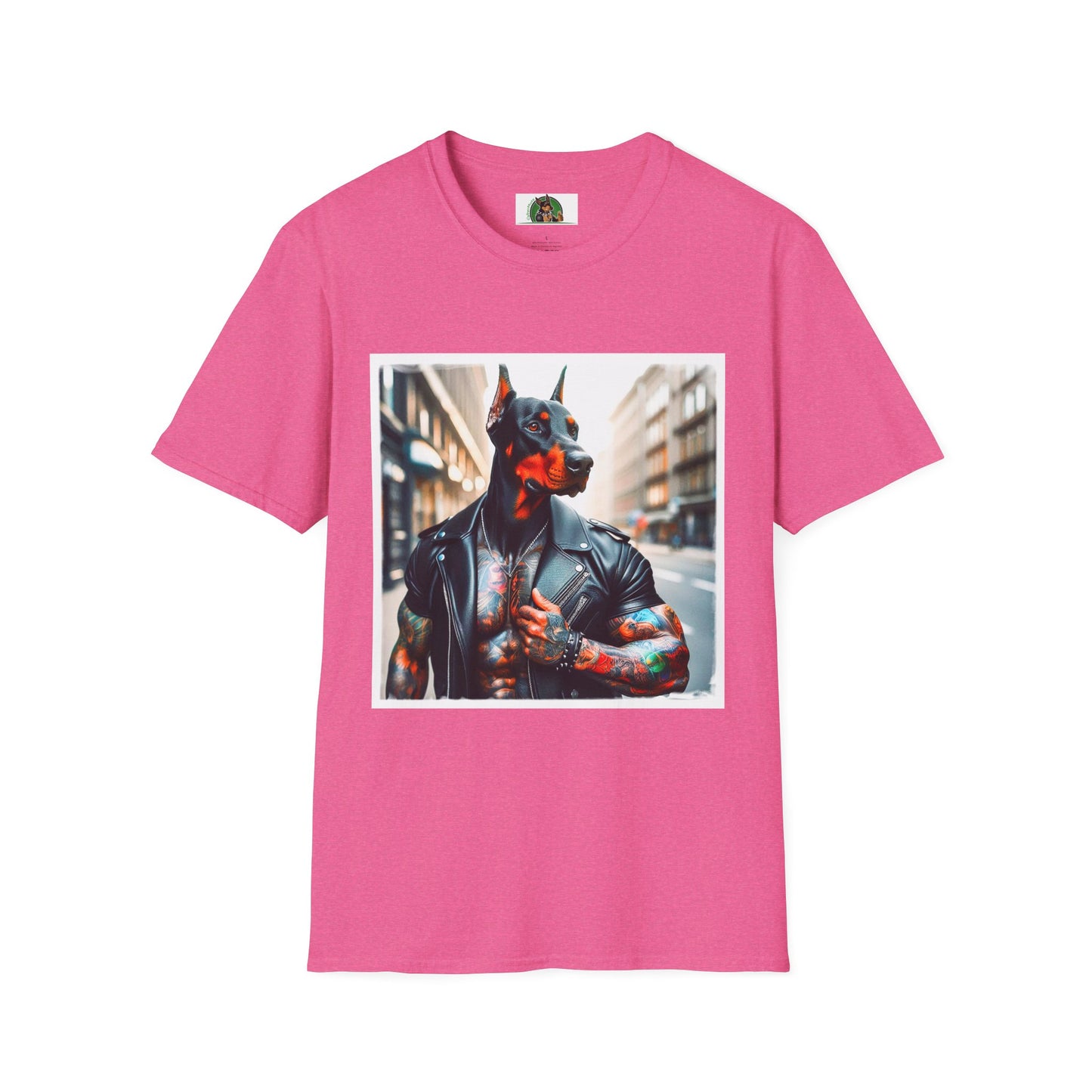 Doberman T-Shirt Printify S Heather Heliconia