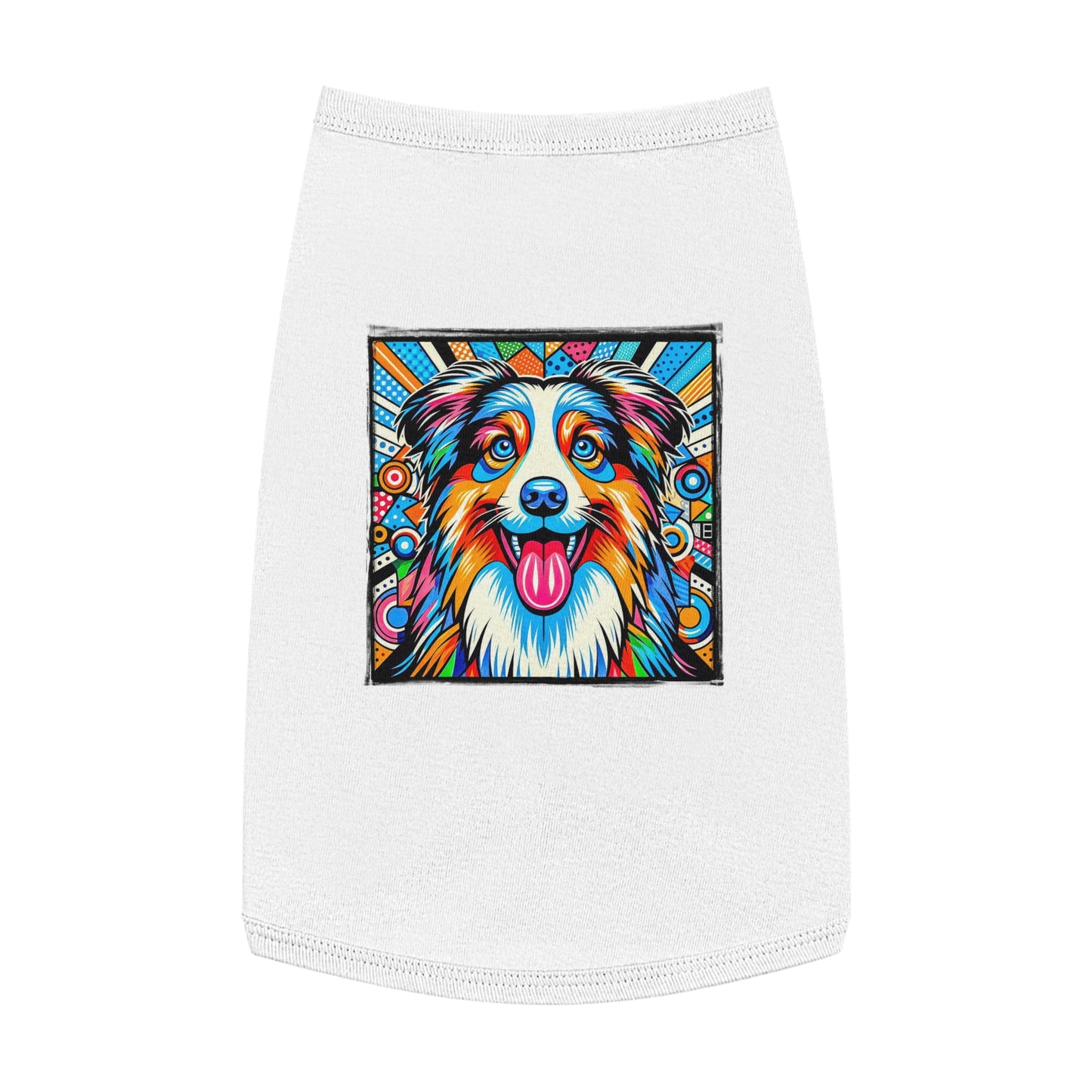 Pet Tank Top Australian Shepherd Pets Printify L White 