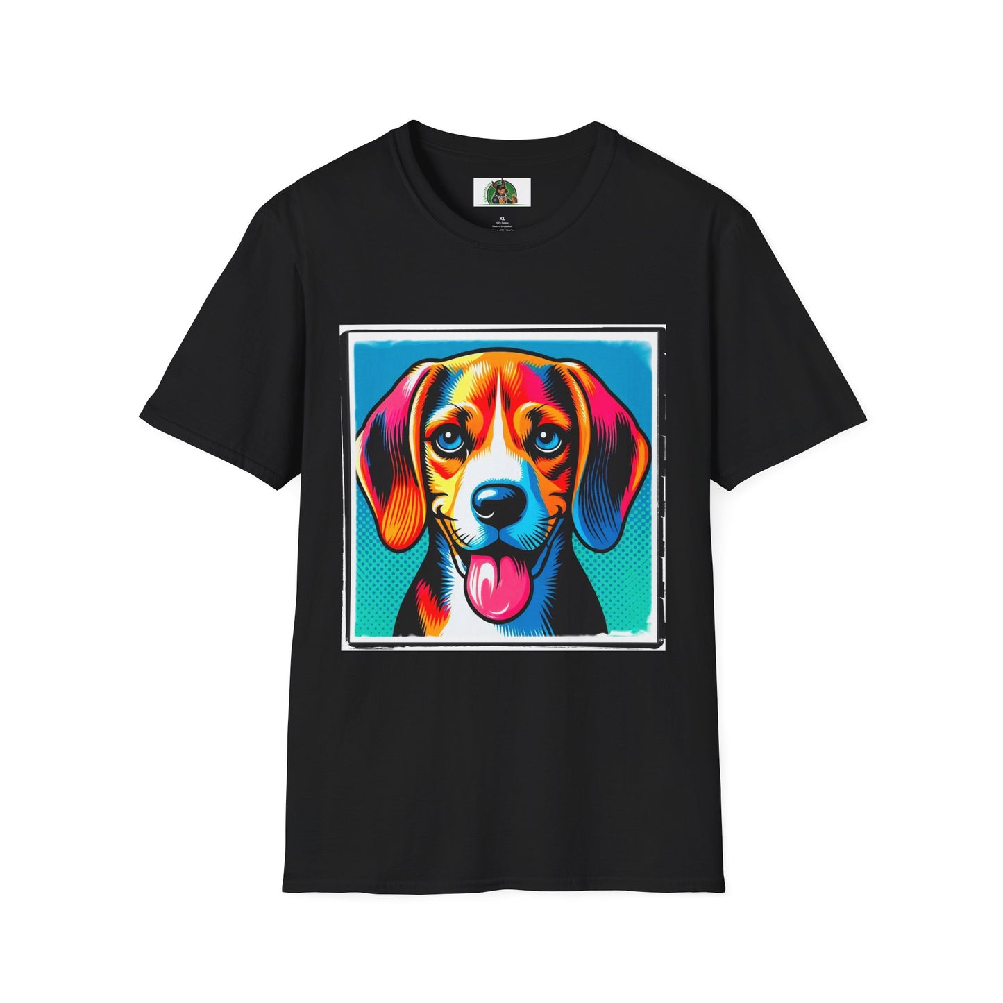 Beagle Pop Art Pic T-Shirt Printify Black XS