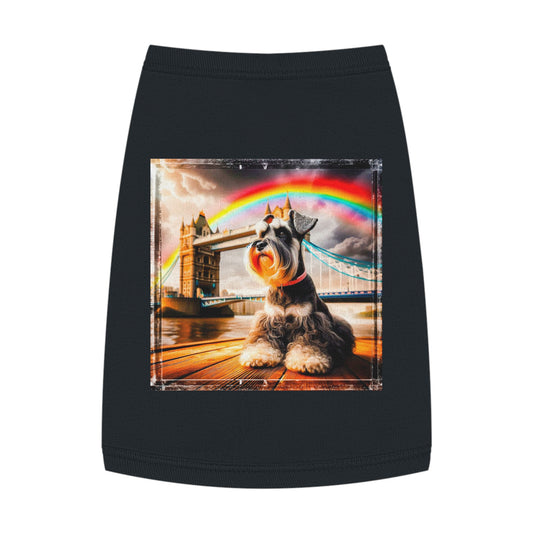 Miniature Schnauzer rainbow bridge shirt Pets Printify M Black